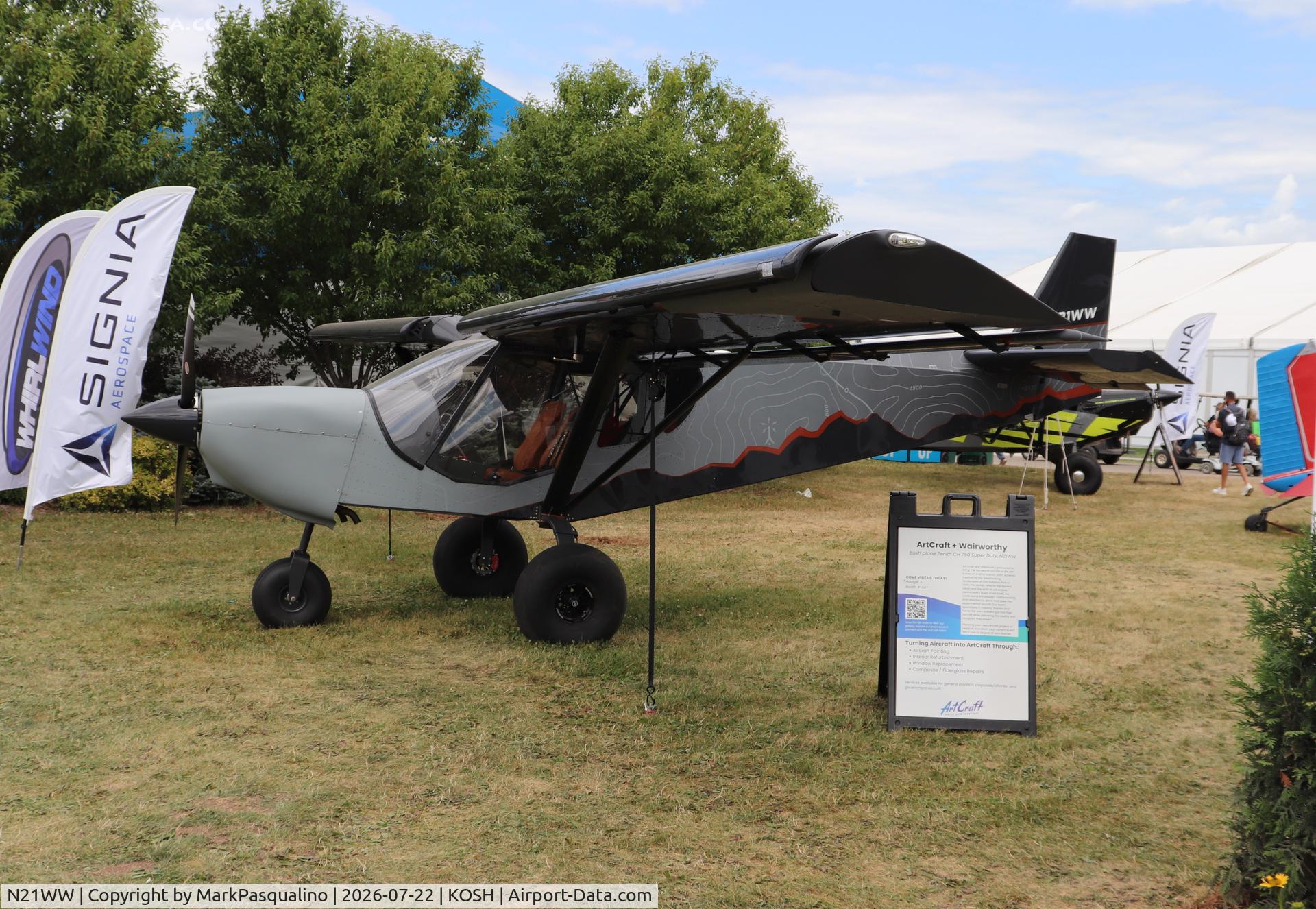 Aircraft N21WW, 2025 Zenith STOL CH 750SD, c/n 75-11712, Zenith STOL CH 750sd, at KOSH, photo by MarkPasqualino