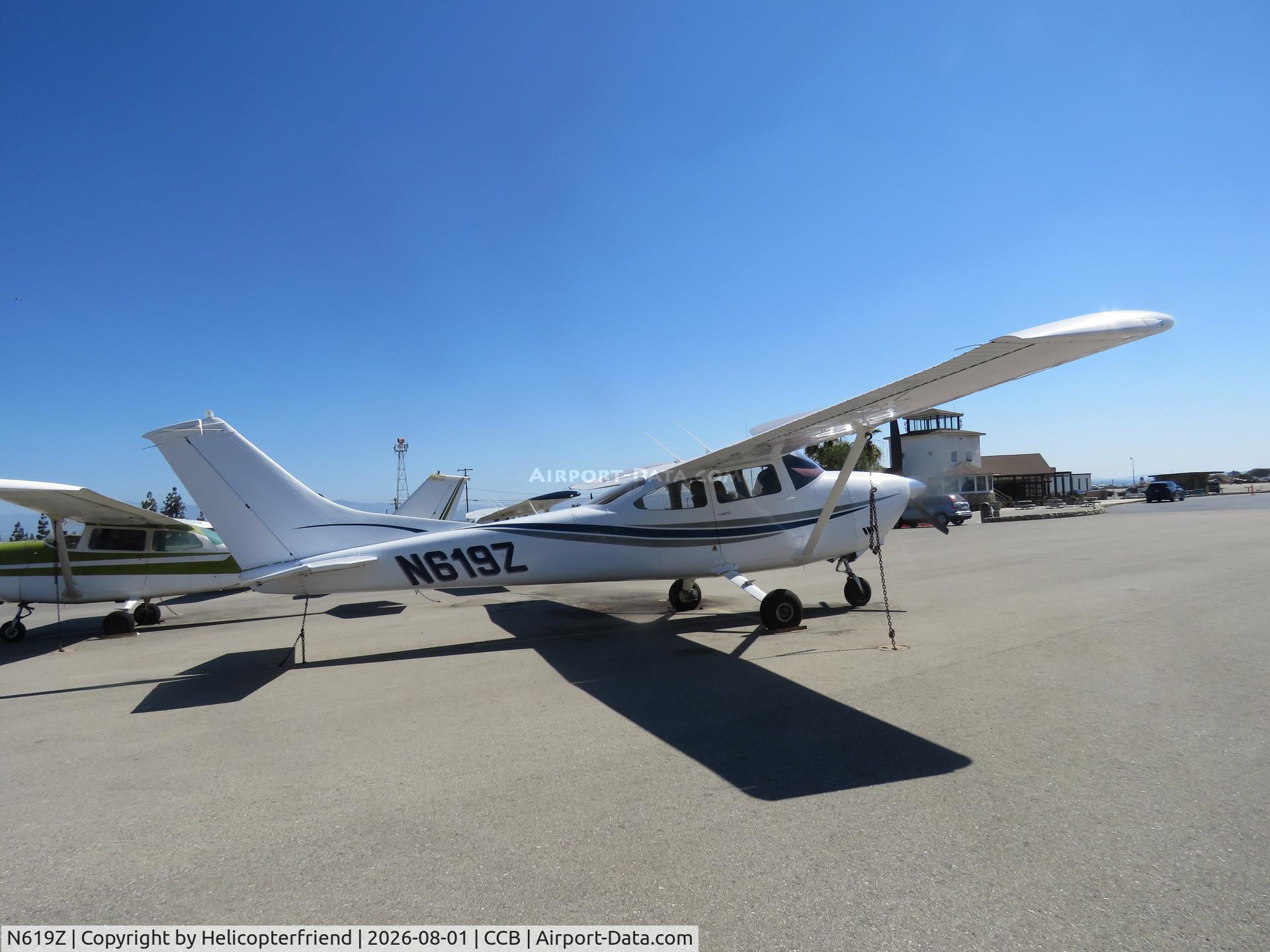 Aircraft N619Z, 1972 Cessna 182P Skylane, c/n 18261176, Parked, at CCB, photo by Helicopterfriend