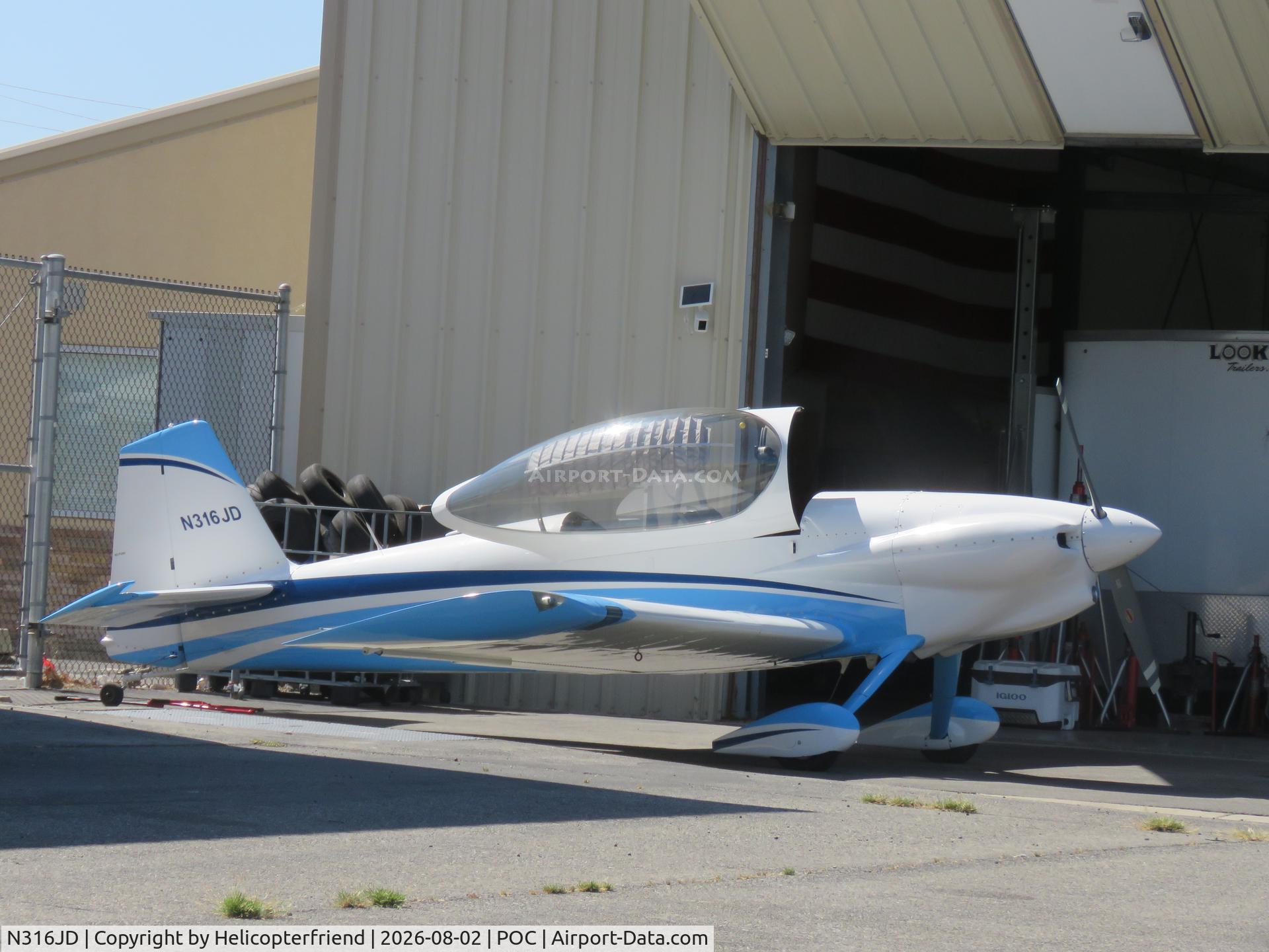 Aircraft N316JD, 1985 Vans RV-4, c/n 649, Parked, at POC, photo by Helicopterfriend