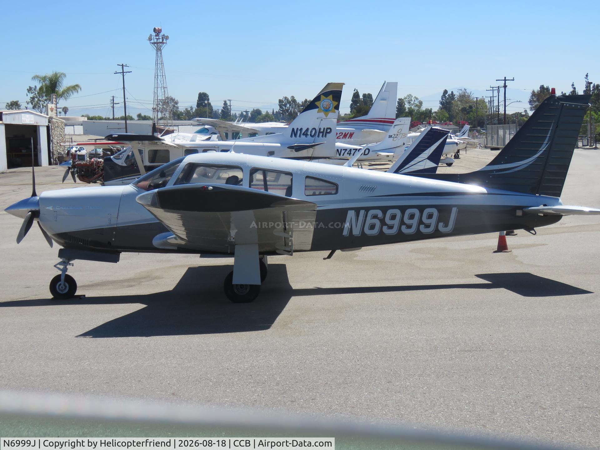 Aircraft N6999J, 1976 Piper PA-28R-200, c/n 28R-7635373, Parked in mechanic's area, at CCB, photo by Helicopterfriend