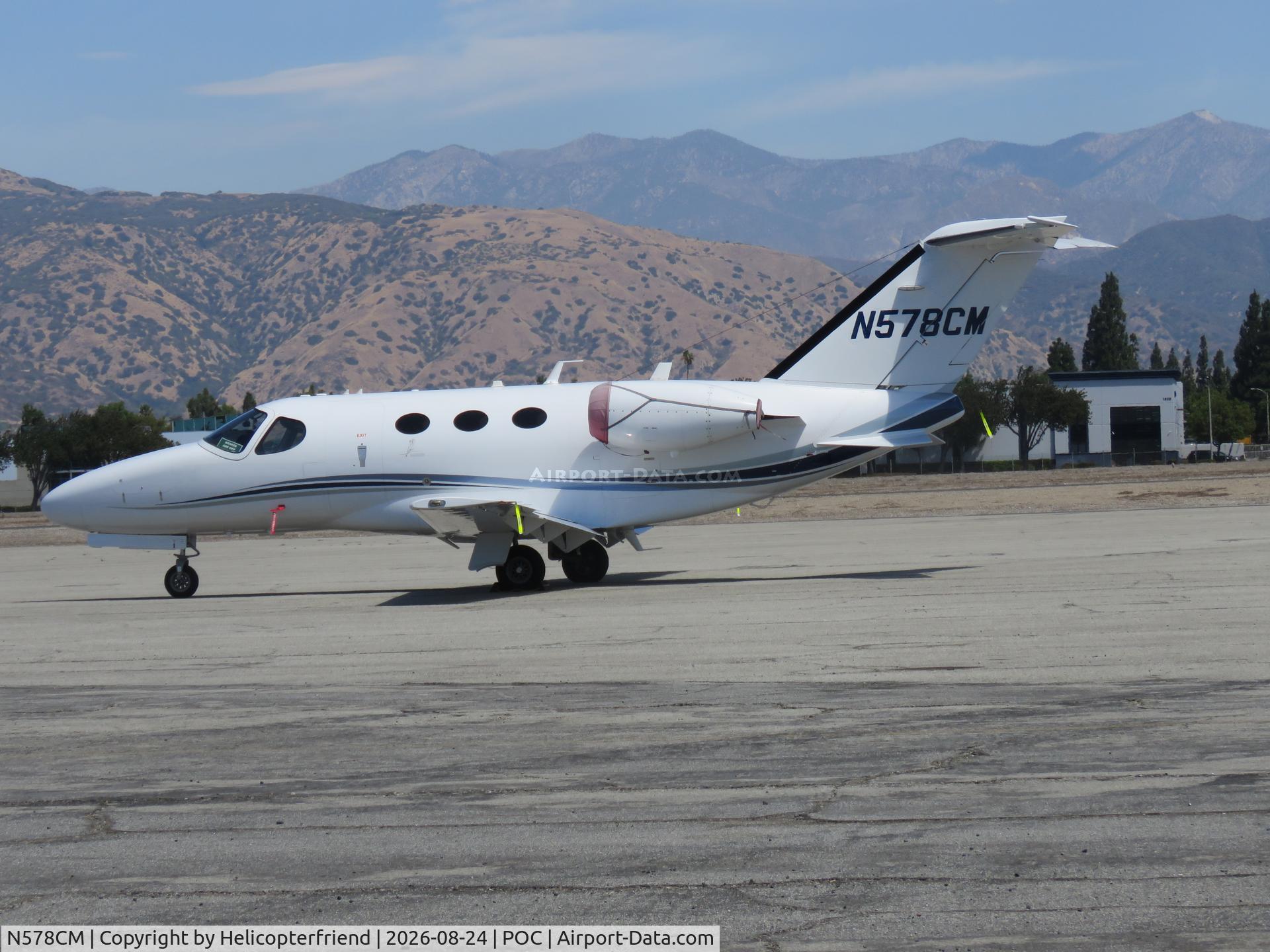 Aircraft N578CM, 2010 Cessna 510 Citation Mustang Citation Mustang, c/n 510-0292, Parked, at POC, photo by Helicopterfriend