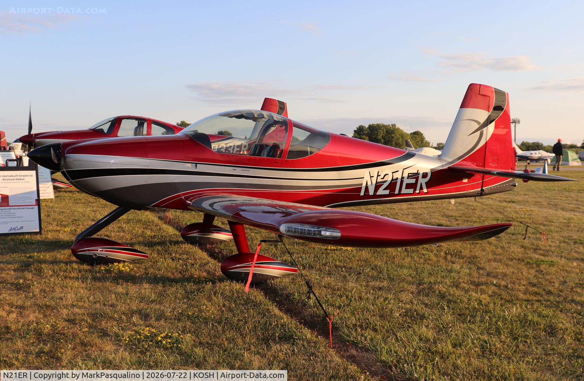 Aircraft N21ER, 2022 Vans RV-14A, c/n 140804, Vans RV-14A, at KOSH, photo by MarkPasqualino