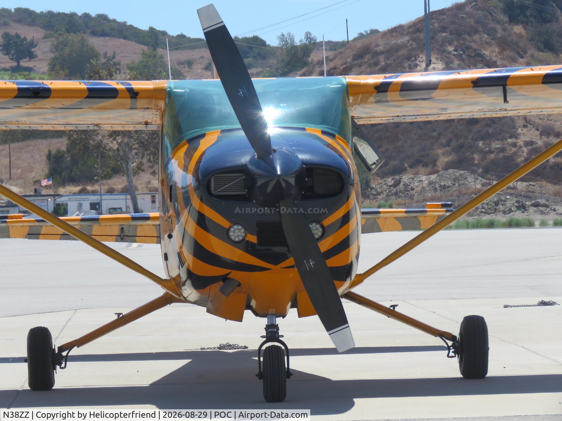 Aircraft N38ZZ, 1973 Cessna 182P Skylane, c/n 18262727, Continental O-470, at POC, photo by Helicopterfriend
