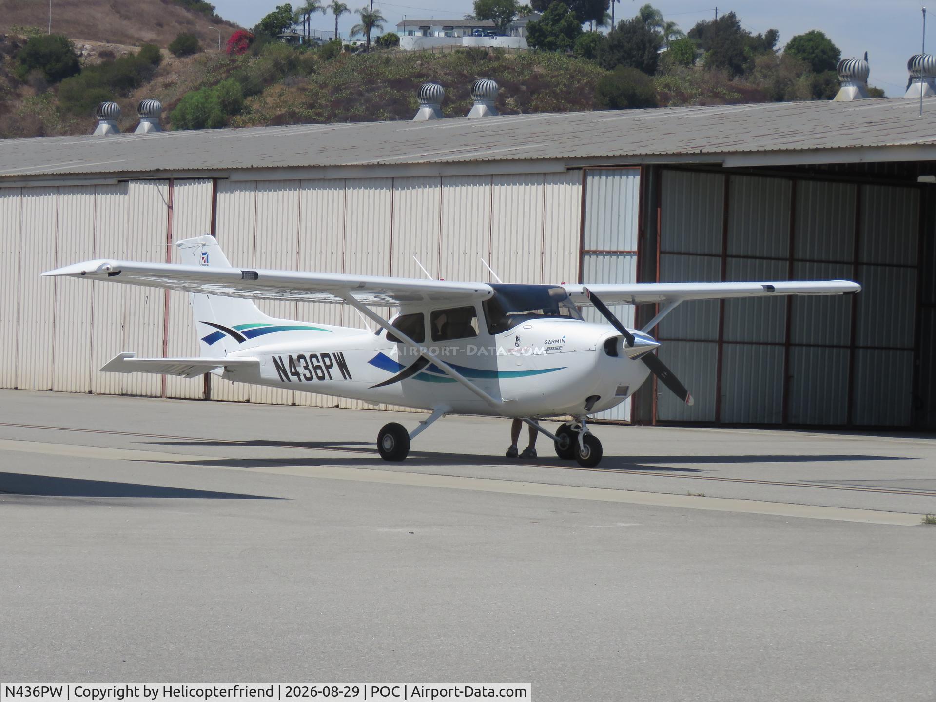Aircraft N436PW, 2023 Textron Aviation Inc 172S, c/n 172S13044, Getting ready to fly, at POC, photo by Helicopterfriend