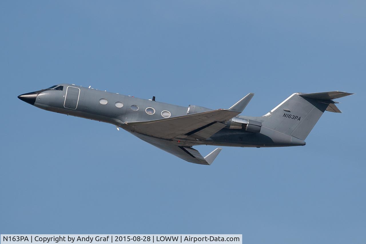 Aircraft N163PA, 1979 Gulfstream G-III SMA-3, c/n 249, Untitled Gulfstream 3, at LOWW, photo by Andy Graf