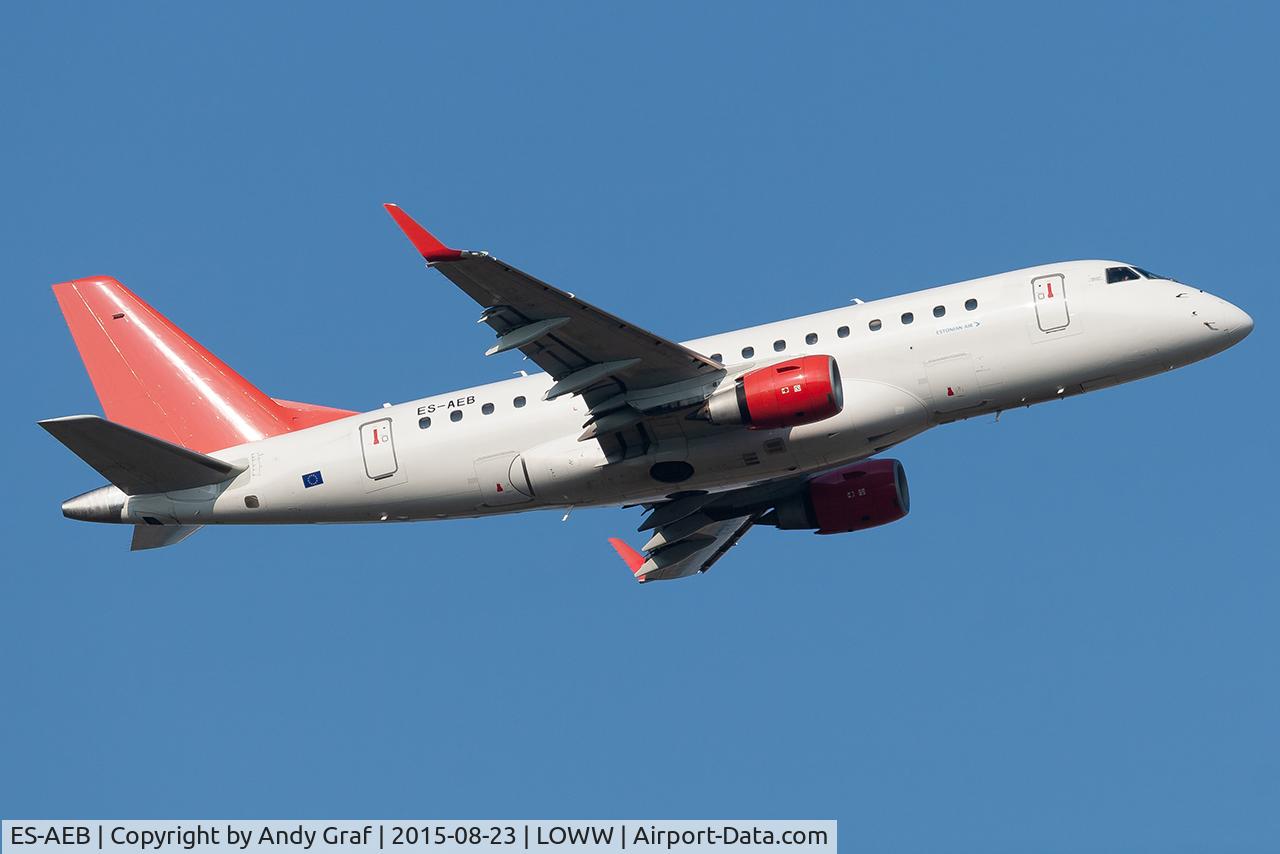 Aircraft ES-AEB, 2005 Embraer 170LR (ERJ-170-100LR), c/n 17000106, Estonia Air EMB170, at LOWW, photo by Andy Graf