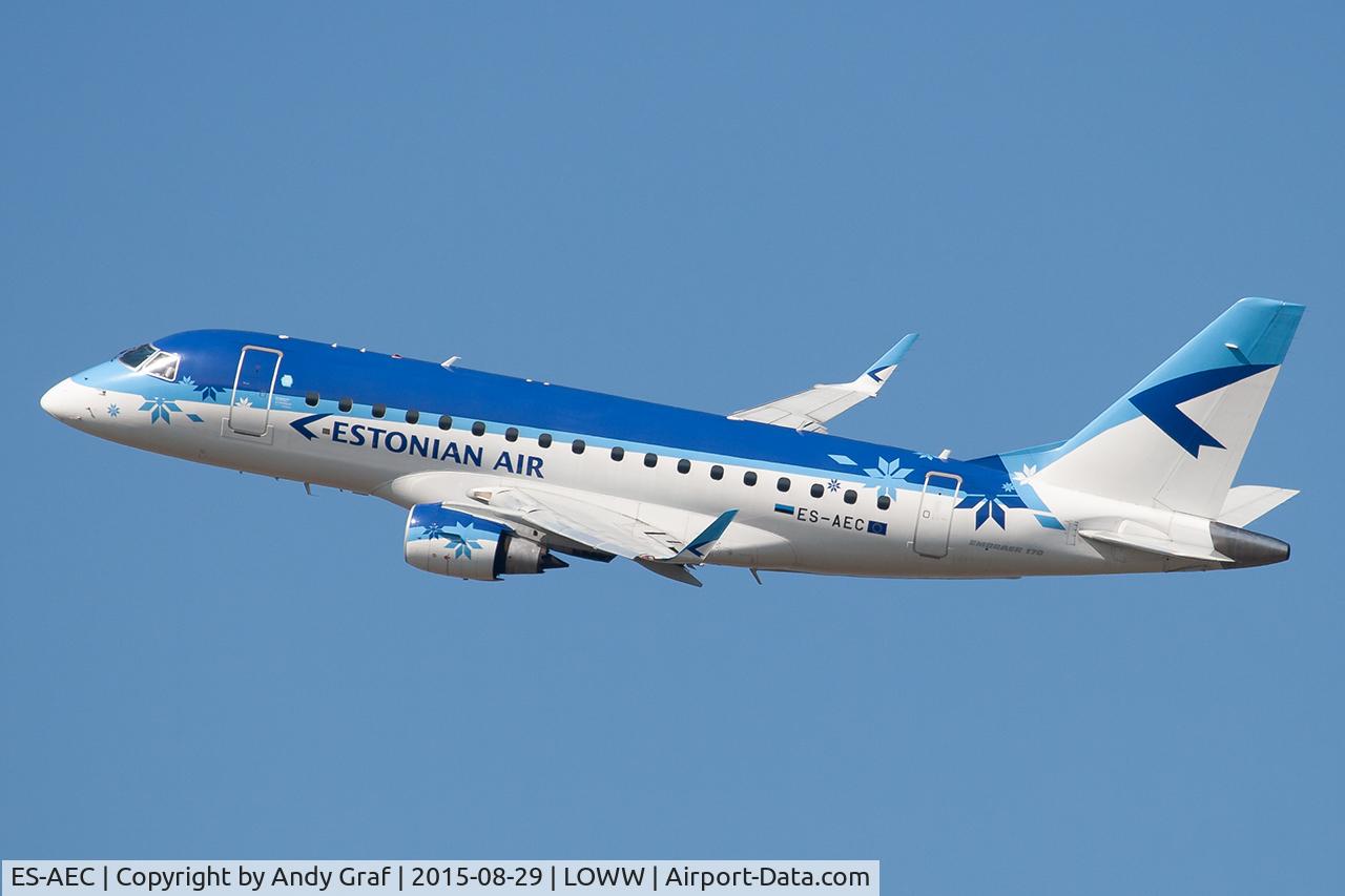 Aircraft ES-AEC, 2005 Embraer 170LR (ERJ-170-100LR), c/n 17000107, Estonian Air E170, at LOWW, photo by Andy Graf