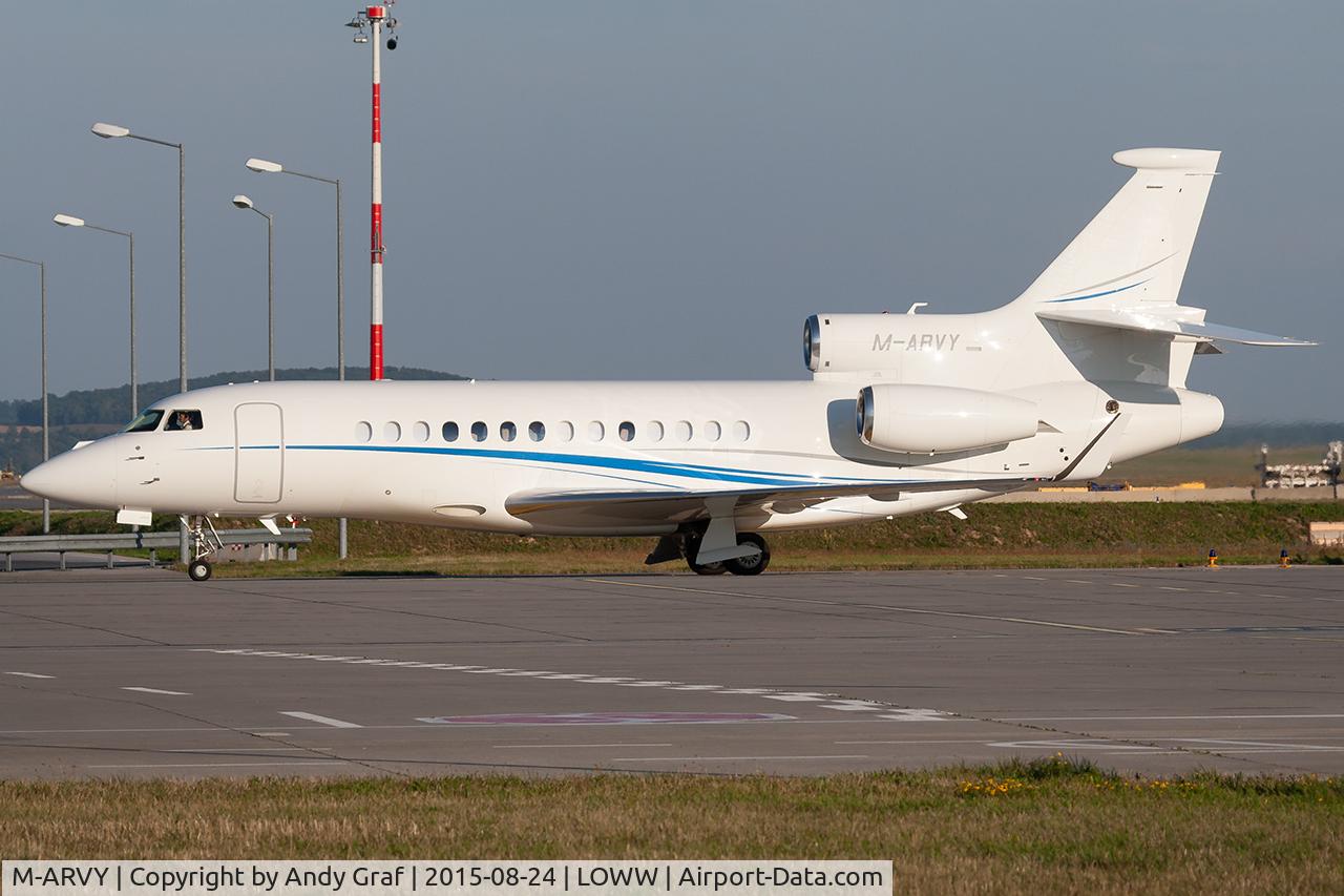 Aircraft M-ARVY, 2013 Dassault Falcon 7X, c/n 216, Untitled Falcon 7X, at LOWW, photo by Andy Graf