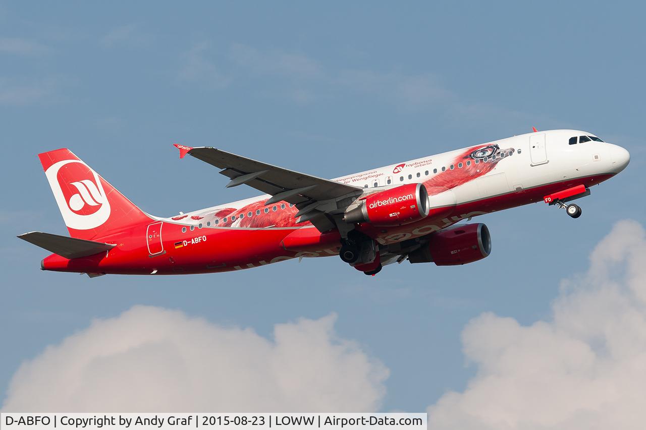 Aircraft D-ABFO, 2010 Airbus A320-214, c/n 4564, Air Berlin A320, at LOWW, photo by Andy Graf