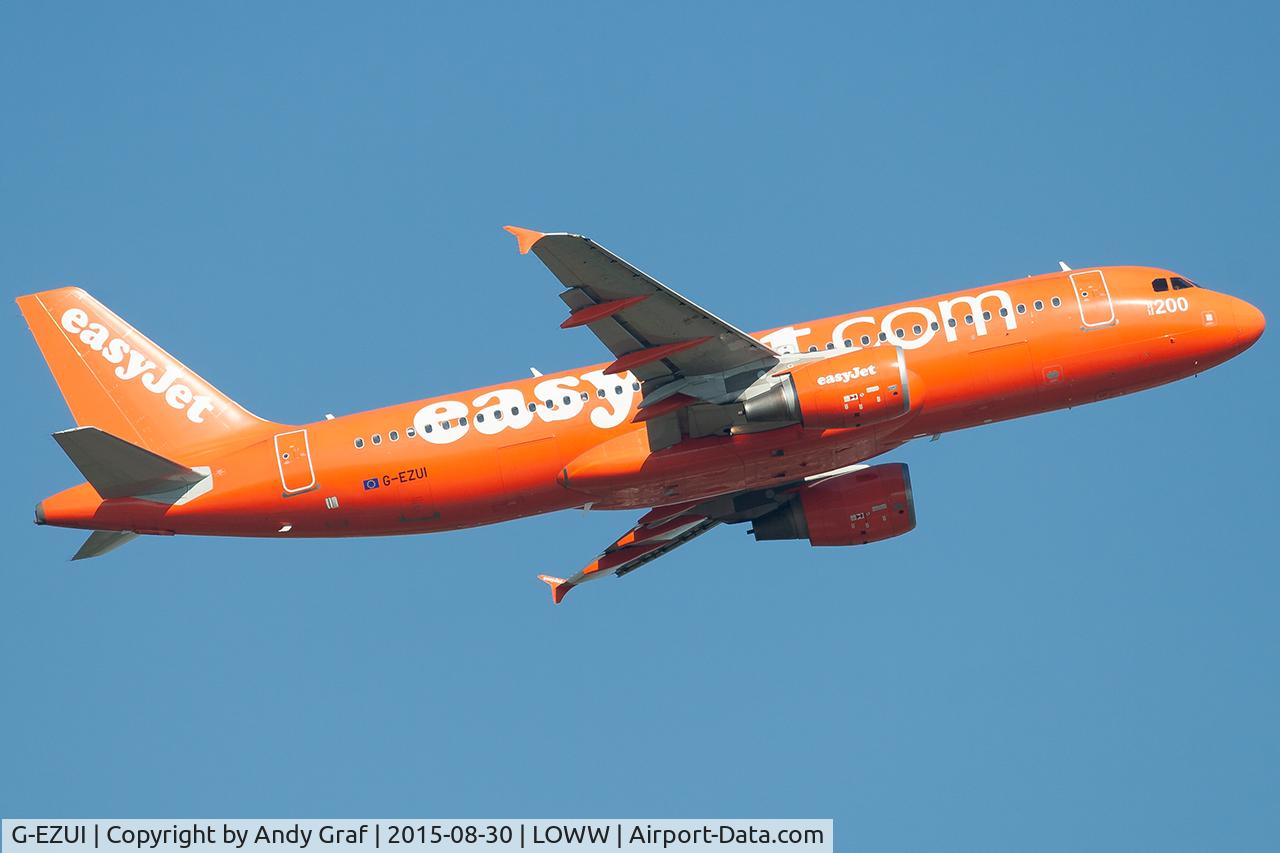 Aircraft G-EZUI, 2011 Airbus A320-214, c/n 4721, Easyjet A320, at LOWW, photo by Andy Graf