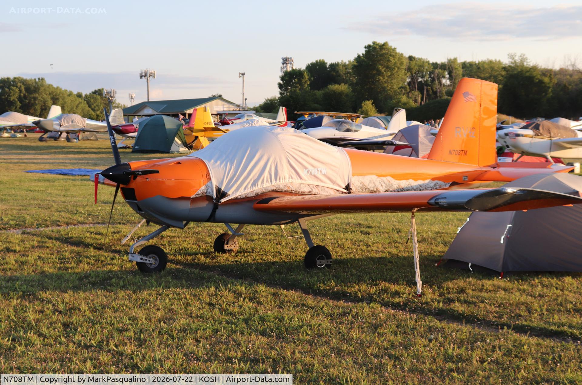 Aircraft N708TM, 2024 Vans Aircraft Inc RV-12IS, c/n 121321, Vans RV-12IS, at KOSH, photo by MarkPasqualino