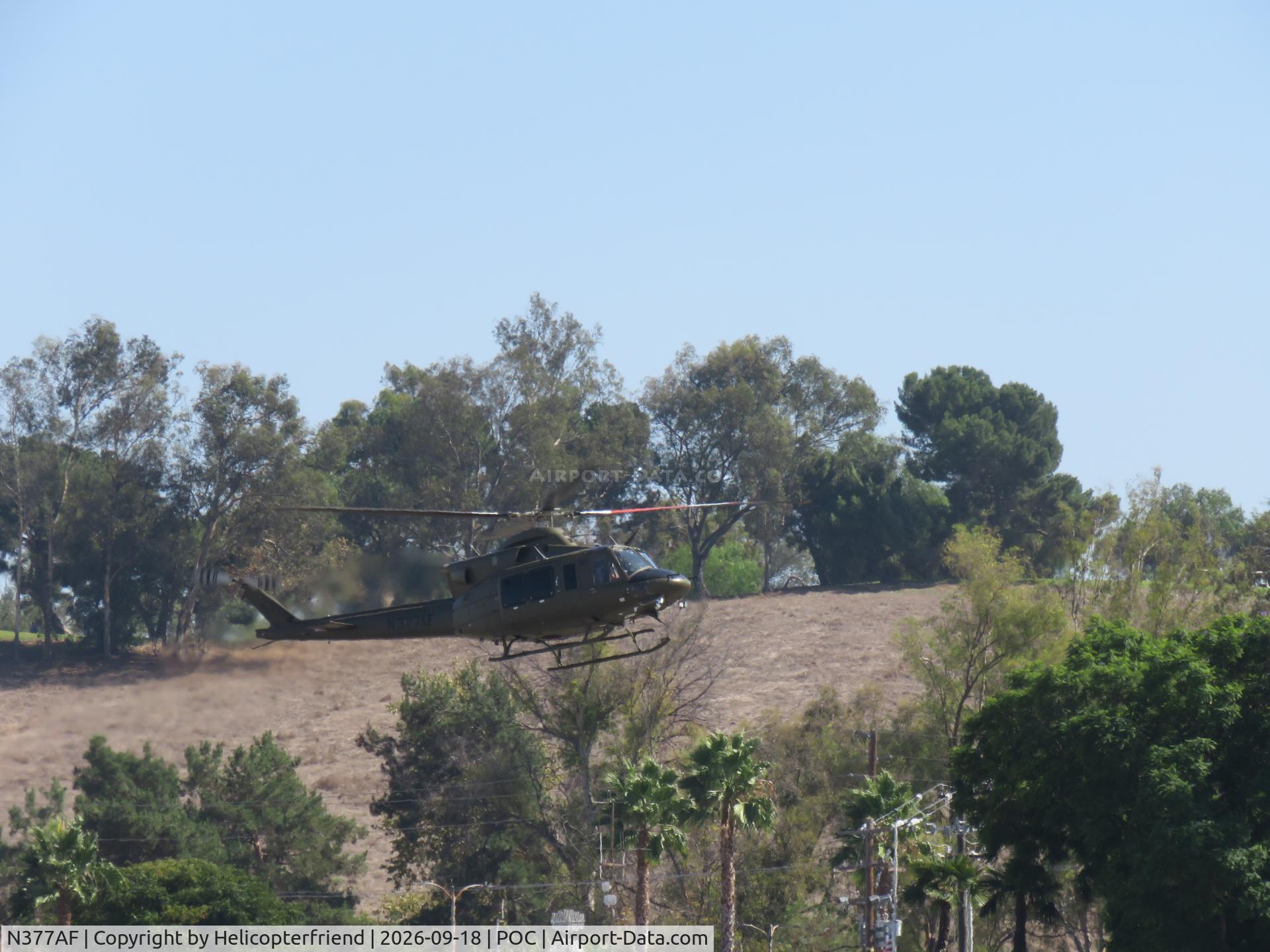 Aircraft N377AF, 2017 Bell 412EP, c/n 37030, Landing on western helipad, at POC, photo by Helicopterfriend