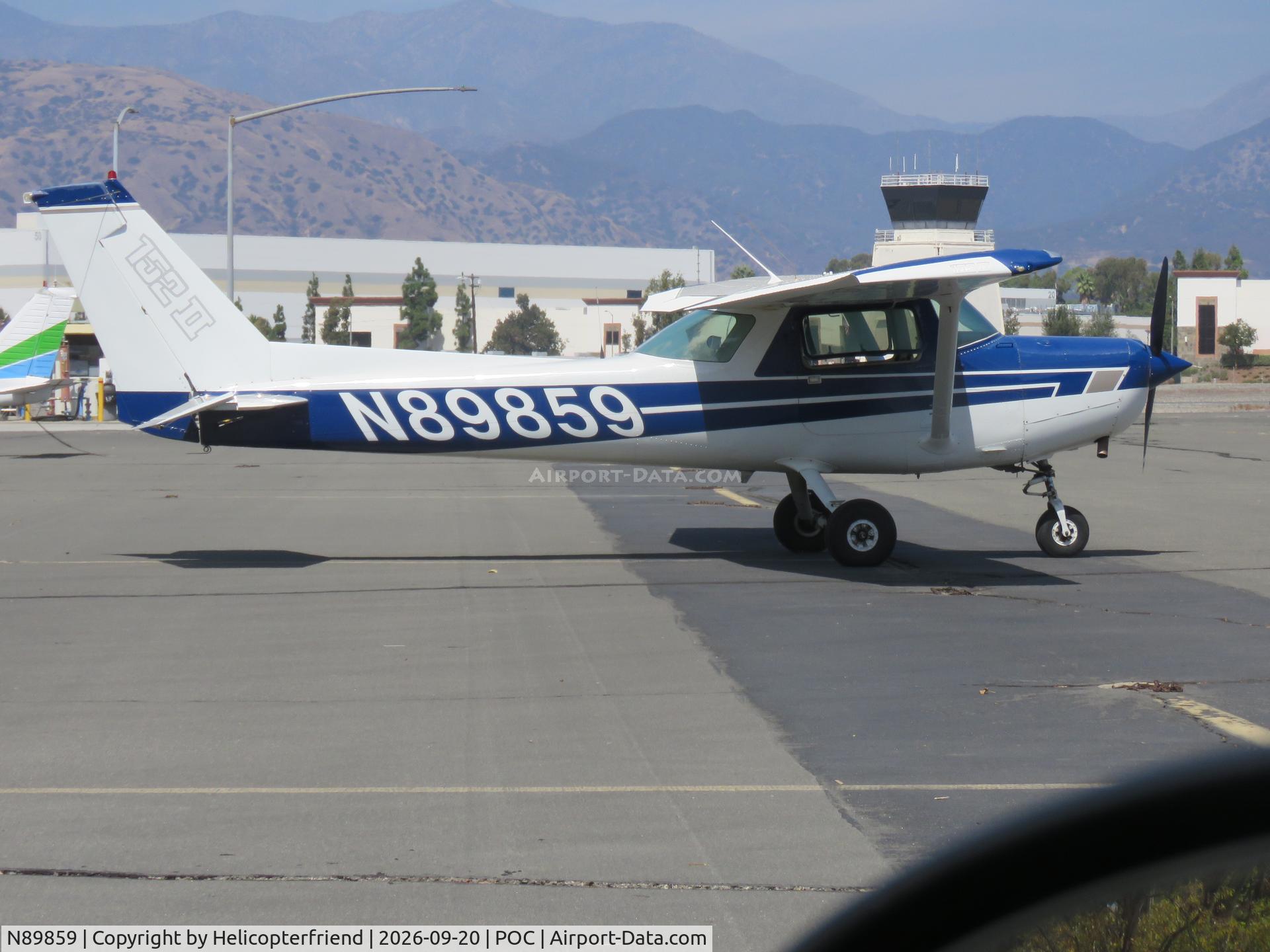 Aircraft N89859, 1978 Cessna 152, c/n 15282894, Parked in transit parking, at POC, photo by Helicopterfriend
