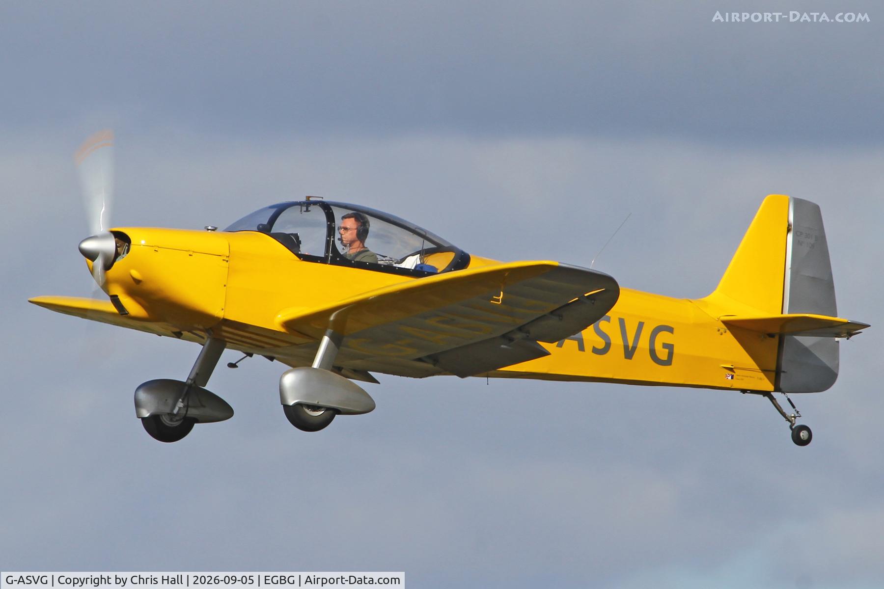 Aircraft G-ASVG, 1958 Piel CP-301B Emeraude, c/n 109, LAA 80th Anniversary Rally, at EGBG, photo by Chris Hall
