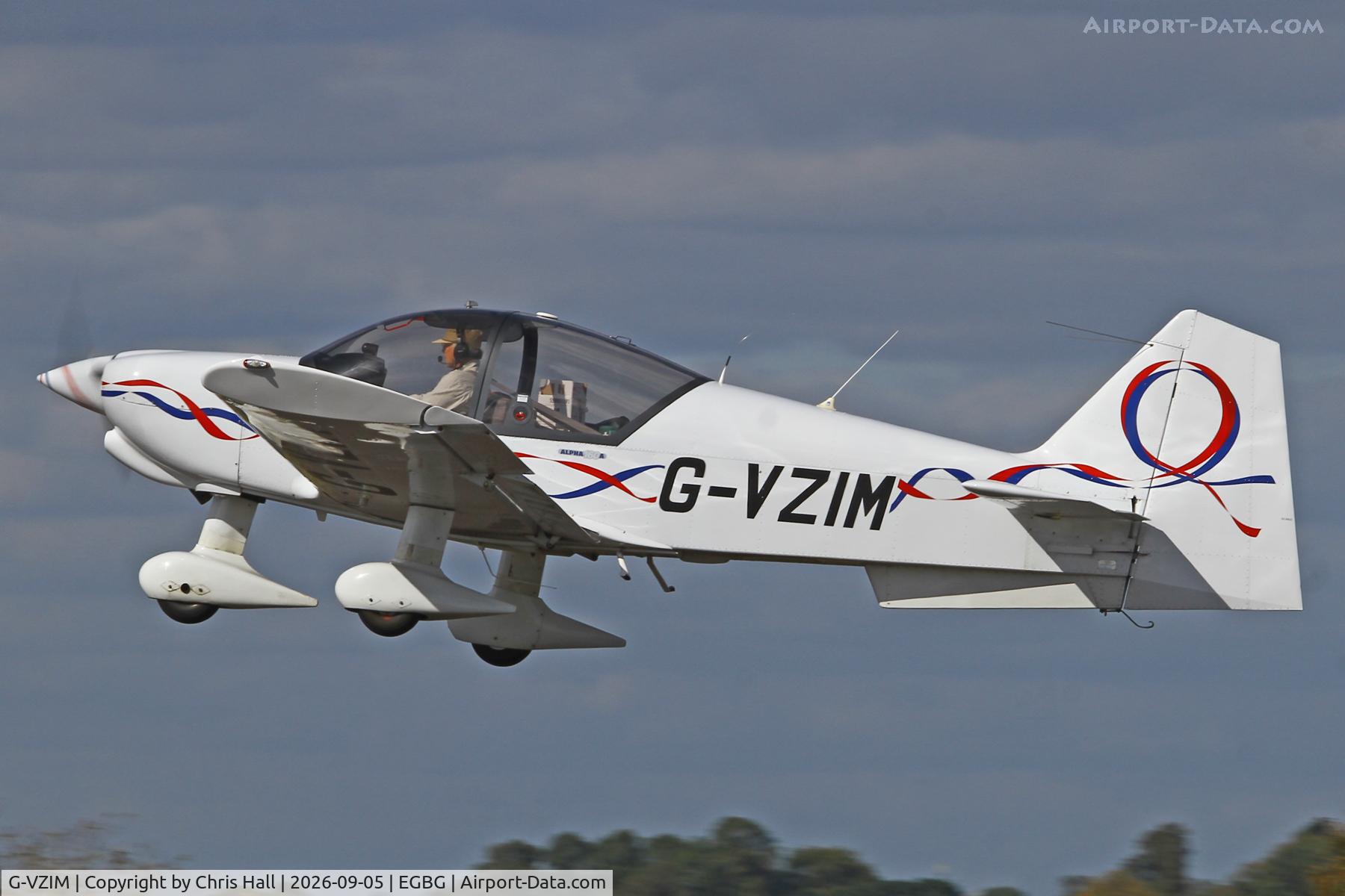 Aircraft G-VZIM, 2007 Alpha R2160, c/n 160A-07012, LAA 80th Anniversary Rally, at EGBG, photo by Chris Hall