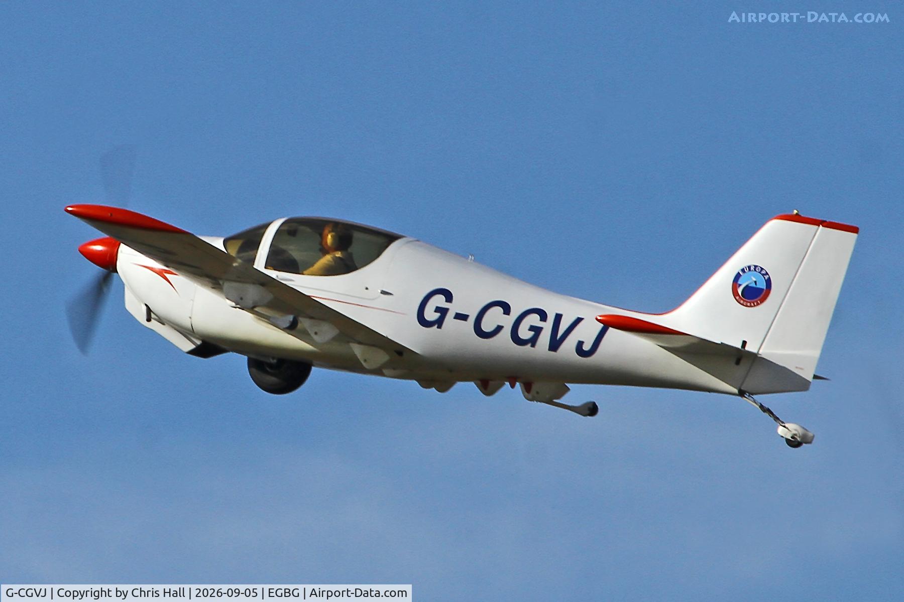 Aircraft G-CGVJ, 2014 Europa XS Monowheel, c/n PFA 247-13752, LAA 80th Anniversary Rally, at EGBG, photo by Chris Hall
