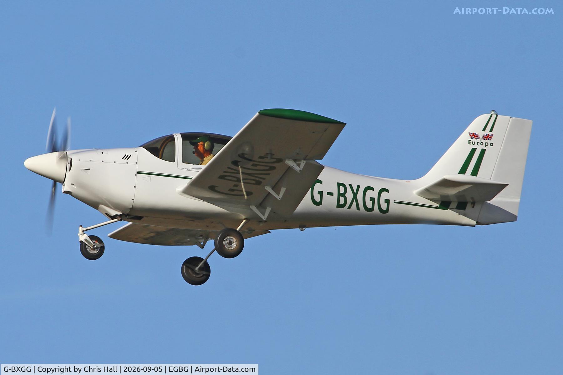 Aircraft G-BXGG, 1998 Europa Tri-Gear, c/n PFA 247-12803, LAA 80th Anniversary Rally, at EGBG, photo by Chris Hall