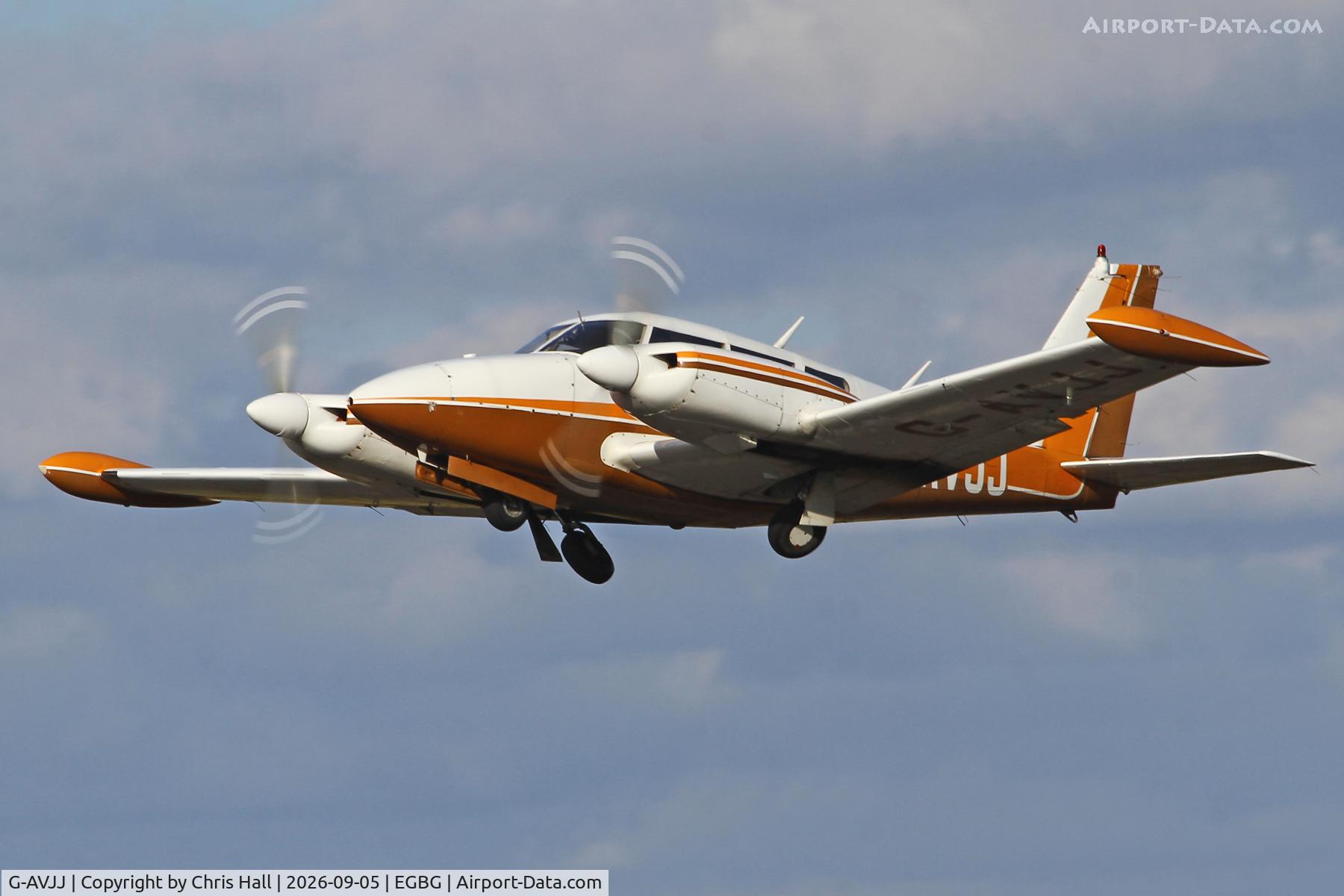 Aircraft G-AVJJ, 1967 Piper PA-30-160 B Twin Comanche, c/n 30-1420, LAA 80th Anniversary Rally, at EGBG, photo by Chris Hall