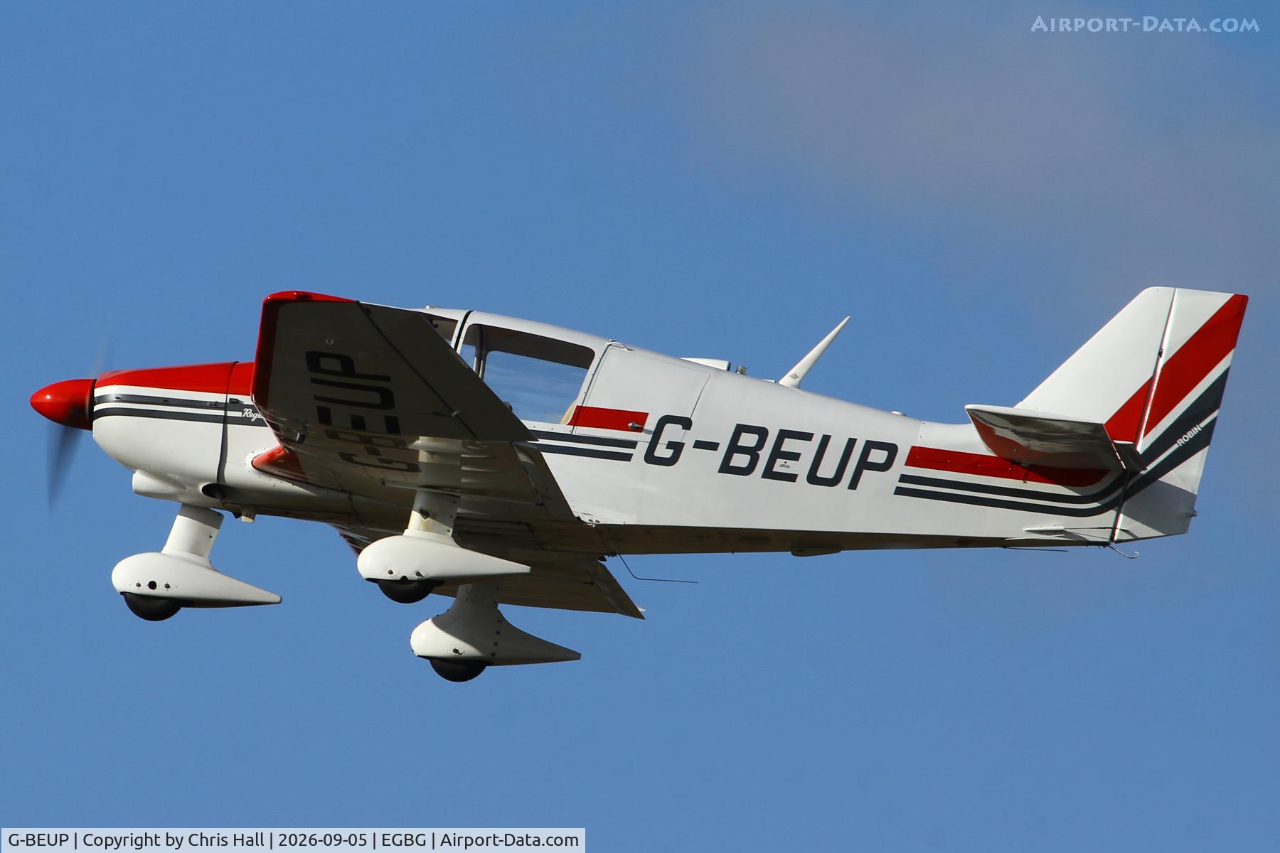 Aircraft G-BEUP, 1977 Robin DR-400-180 Regent Regent, c/n 1228, LAA 80th Anniversary Rally, at EGBG, photo by Chris Hall