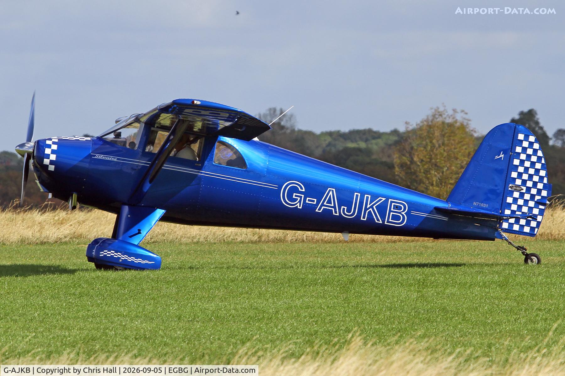 Aircraft G-AJKB, 1946 Luscombe 8E Silvaire, c/n 3058, LAA 80th Anniversary Rally, at EGBG, photo by Chris Hall
