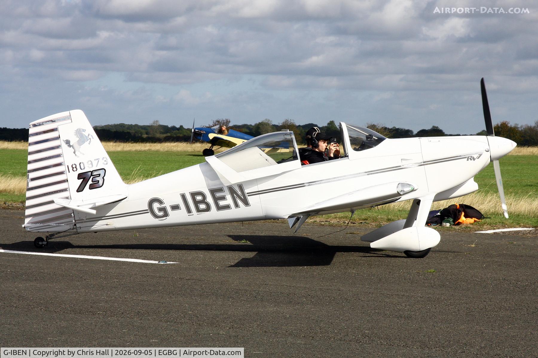 Aircraft G-IBEN, 2013 Vans RV-7, c/n PFA 323-13981, LAA 80th Anniversary Rally, at EGBG, photo by Chris Hall