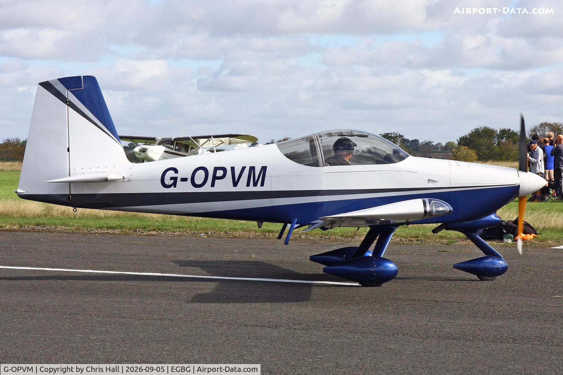 Aircraft G-OPVM, 2005 Vans RV-9A, c/n PFA 320-14351, LAA 80th Anniversary Rally, at EGBG, photo by Chris Hall