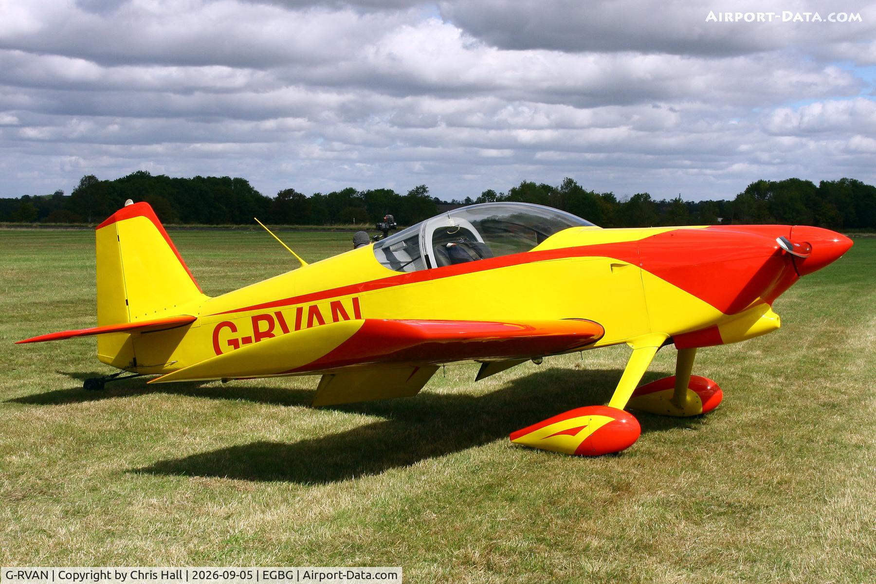 Aircraft G-RVAN, 1998 Vans RV-6, c/n PFA 181-12657, LAA 80th Anniversary Rally, at EGBG, photo by Chris Hall