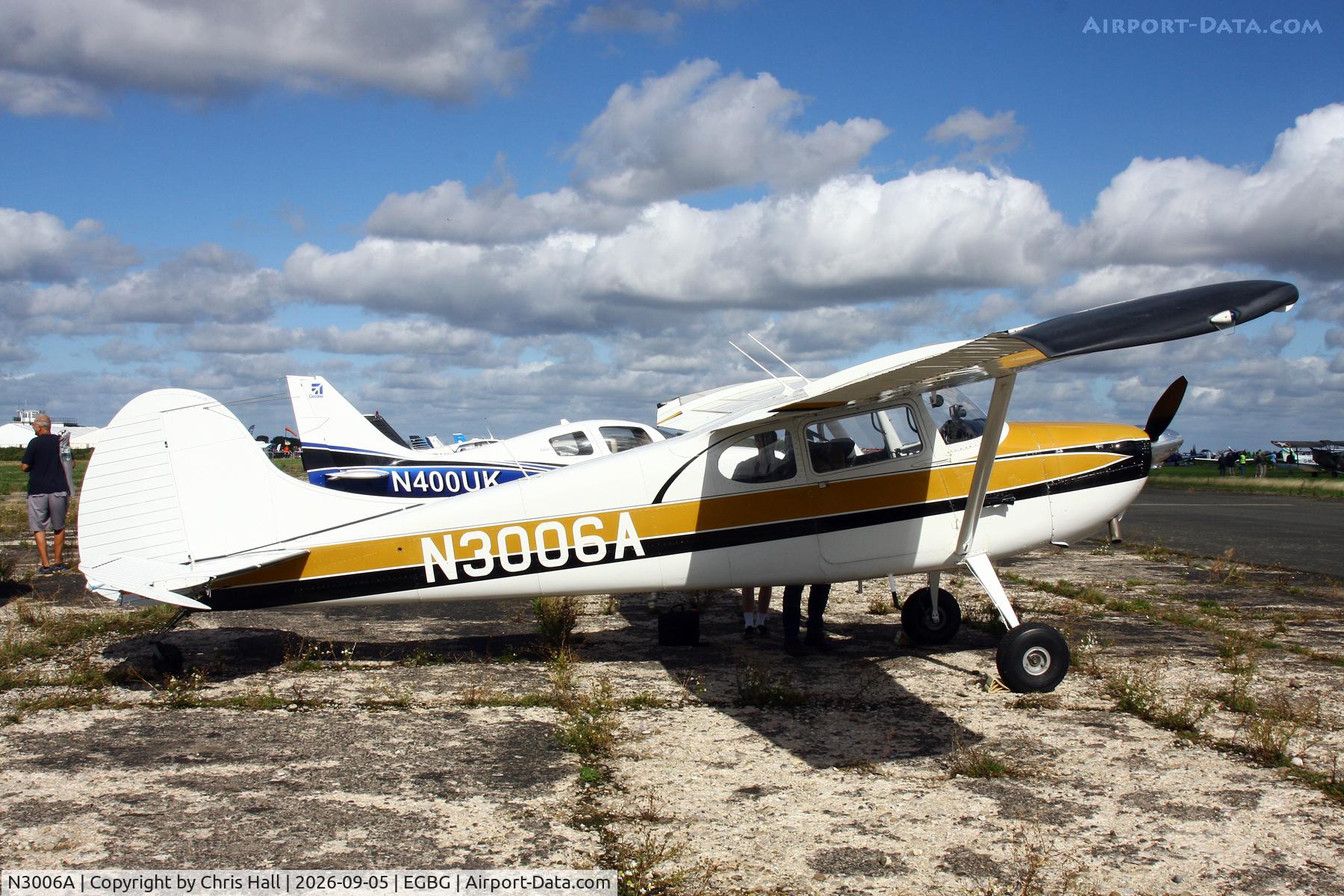 Aircraft N3006A, 1953 Cessna 170B, c/n 25650, LAA 80th Anniversary Rally, at EGBG, photo by Chris Hall
