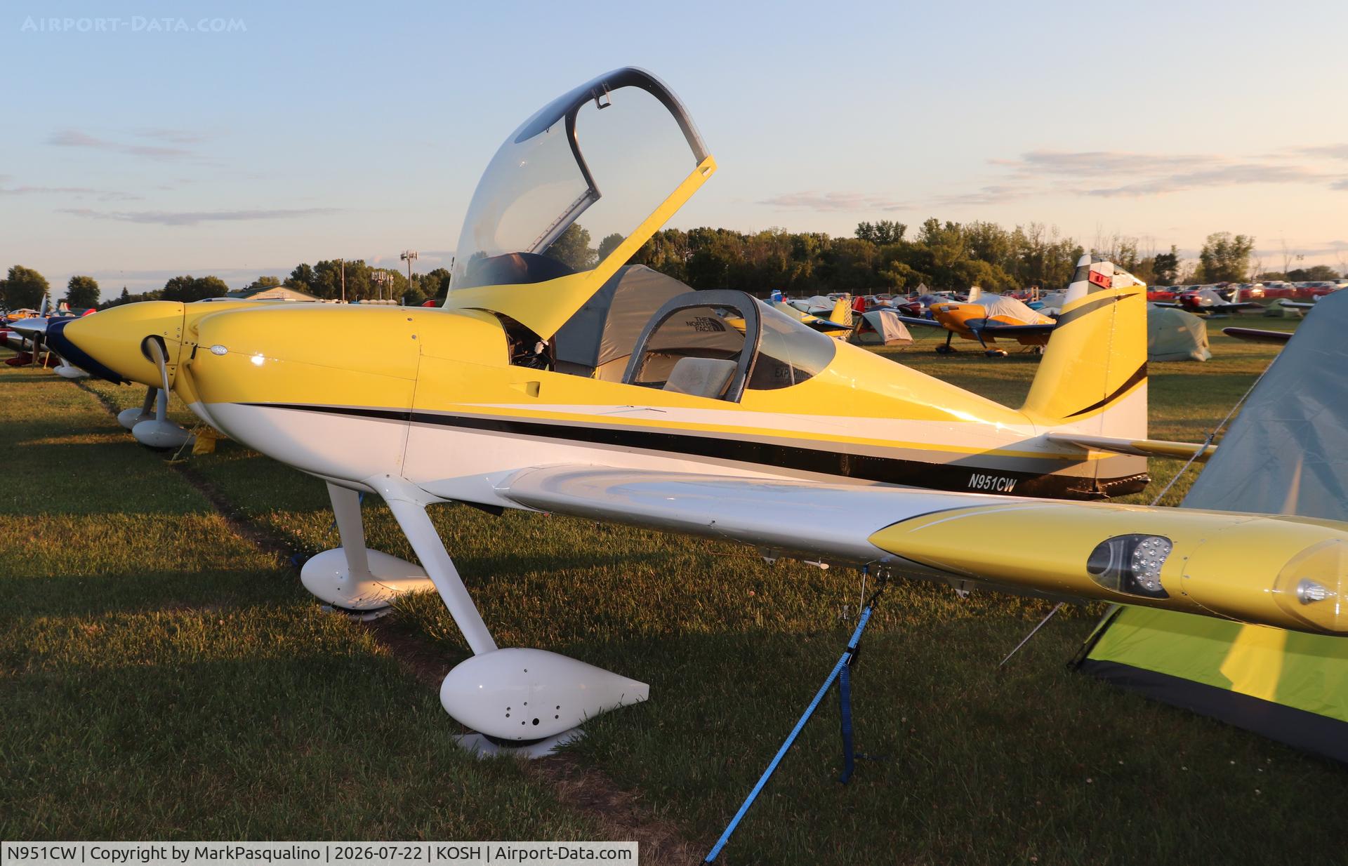 Aircraft N951CW, 2019 Vans RV-14, c/n 140287, Vans RV-14, at KOSH, photo by MarkPasqualino