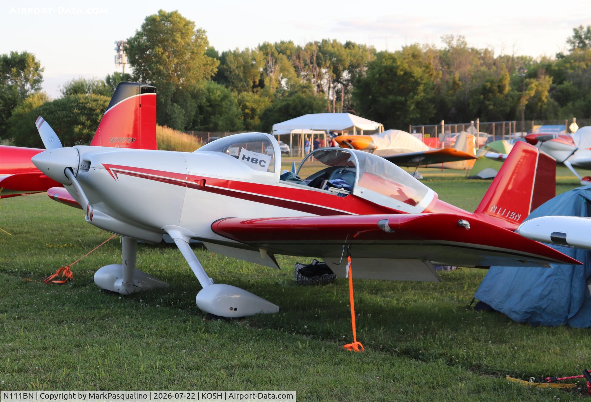Aircraft N111BN, 1998 Vans RV-6, c/n 20469, Vans RV-6, at KOSH, photo by MarkPasqualino