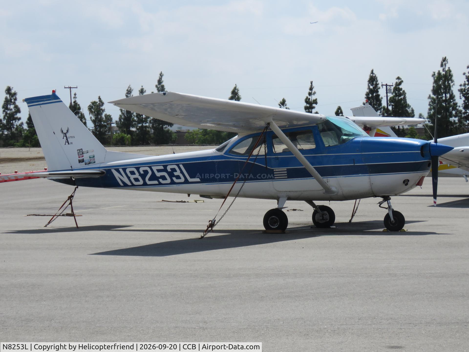 Aircraft N8253L, 1967 Cessna 172H, c/n 17256453, Parked in transit parking, at CCB, photo by Helicopterfriend