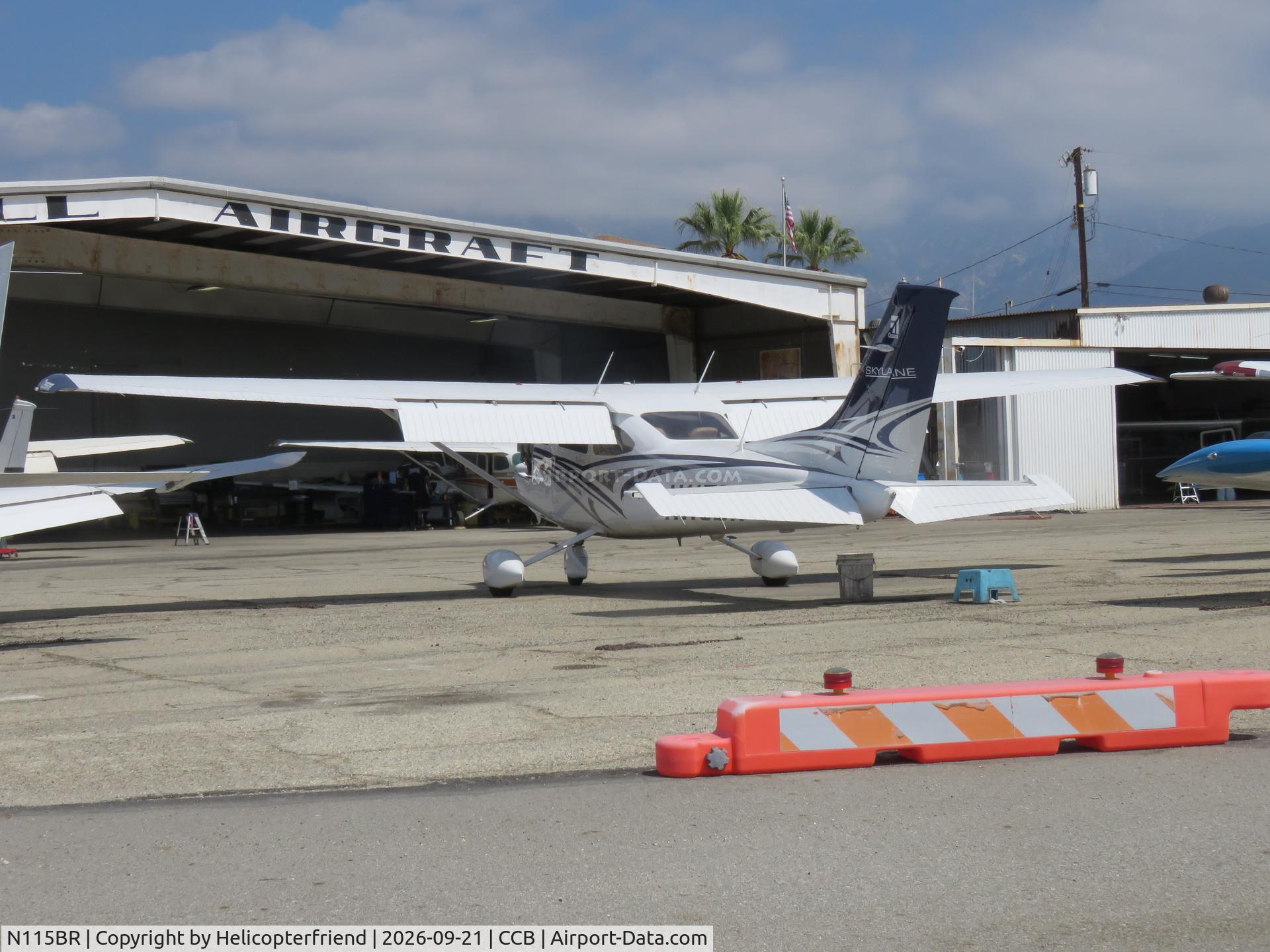 Aircraft N115BR, 2016 Textron (Cessna) 182T, c/n 18282415, Being worked on, at CCB, photo by Helicopterfriend