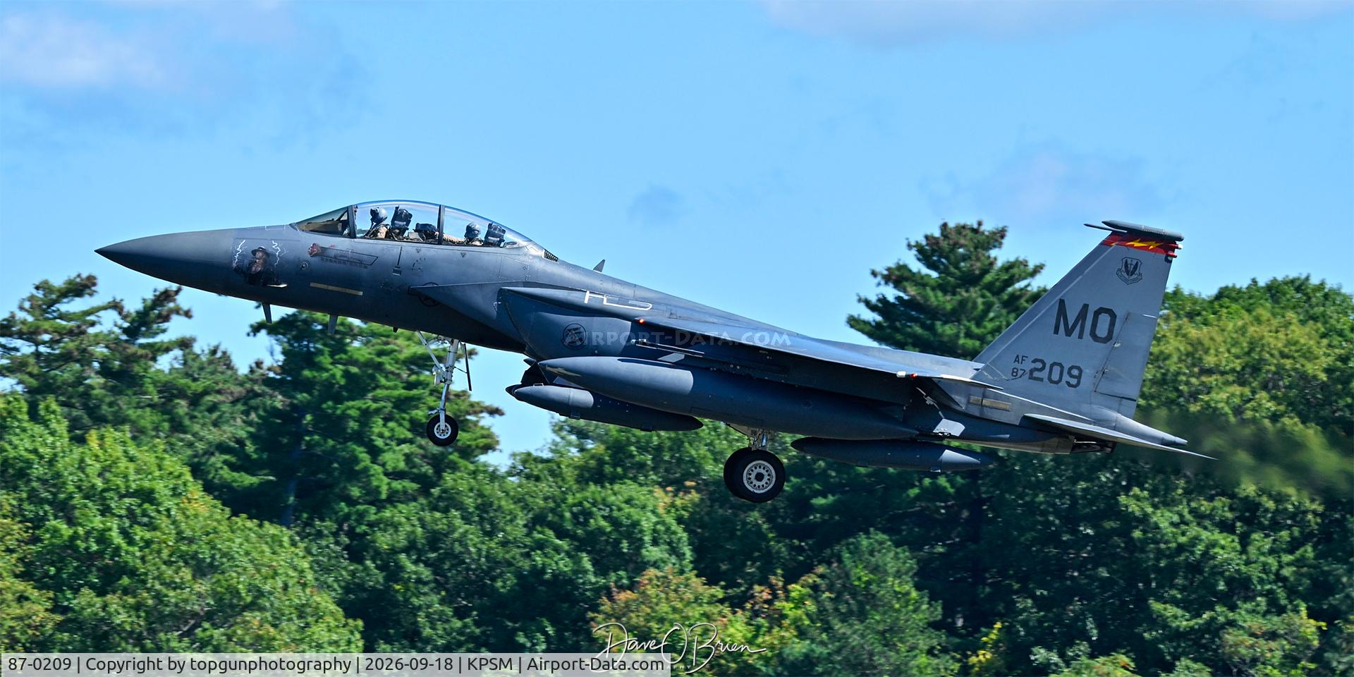 Aircraft 87-0209, 1987 McDonnell Douglas F-15E Strike Eagle, c/n 1074/E049, TREND21, at KPSM, photo by topgunphotography