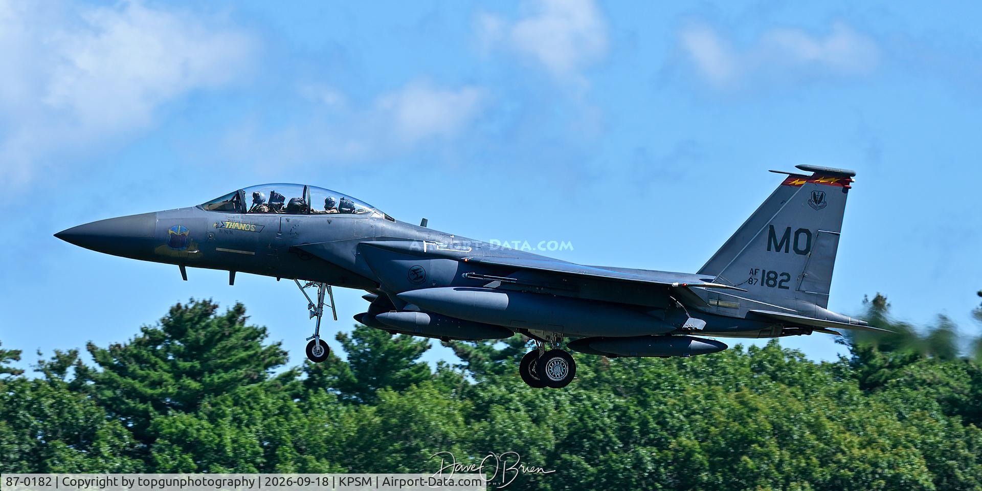 Aircraft 87-0182, 1987 McDonnell Douglas F-15E Strike Eagle, c/n 1047/E022, TREND13, at KPSM, photo by topgunphotography