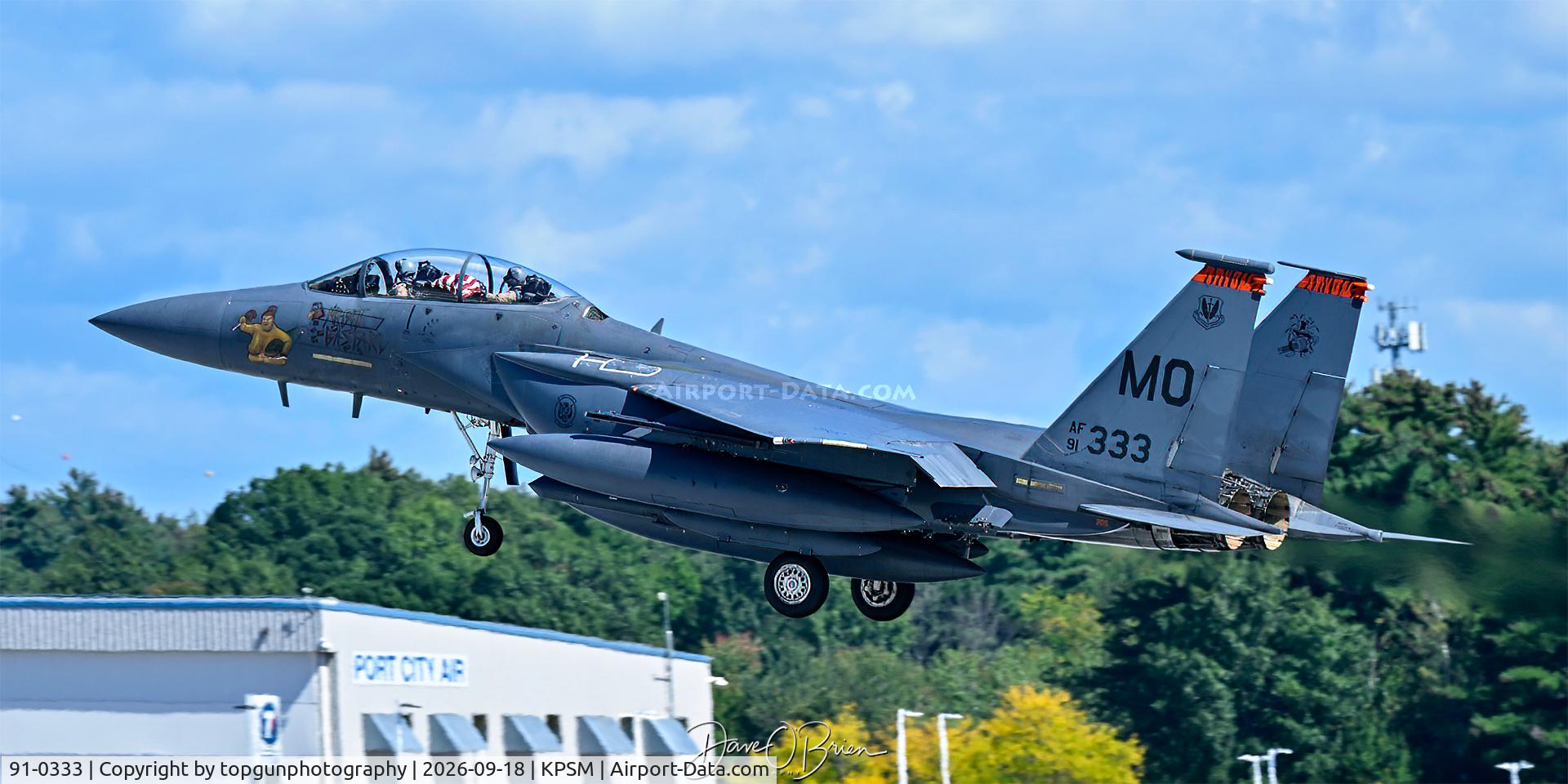 Aircraft 91-0333, 1991 McDonnell Douglas F-15E Strike Eagle Strike Eagle, c/n 1240/E198, TREND16, at KPSM, photo by topgunphotography
