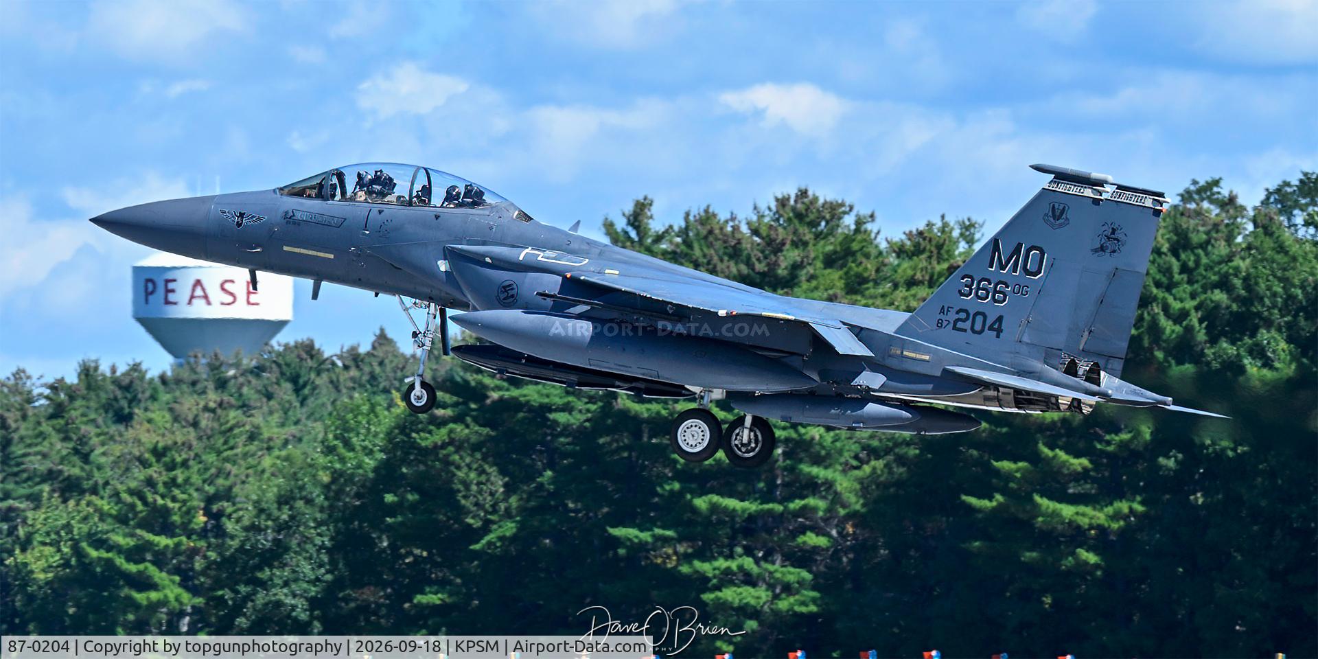 Aircraft 87-0204, 1987 McDonnell Douglas F-15E Strike Eagle, c/n 1069-E044, TREND12, at KPSM, photo by topgunphotography