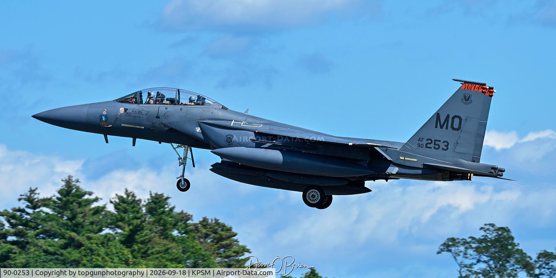 Aircraft 90-0253, 1990 McDonnell Douglas F-15E Strike Eagle, c/n 1189/E155, TREND22, at KPSM, photo by topgunphotography