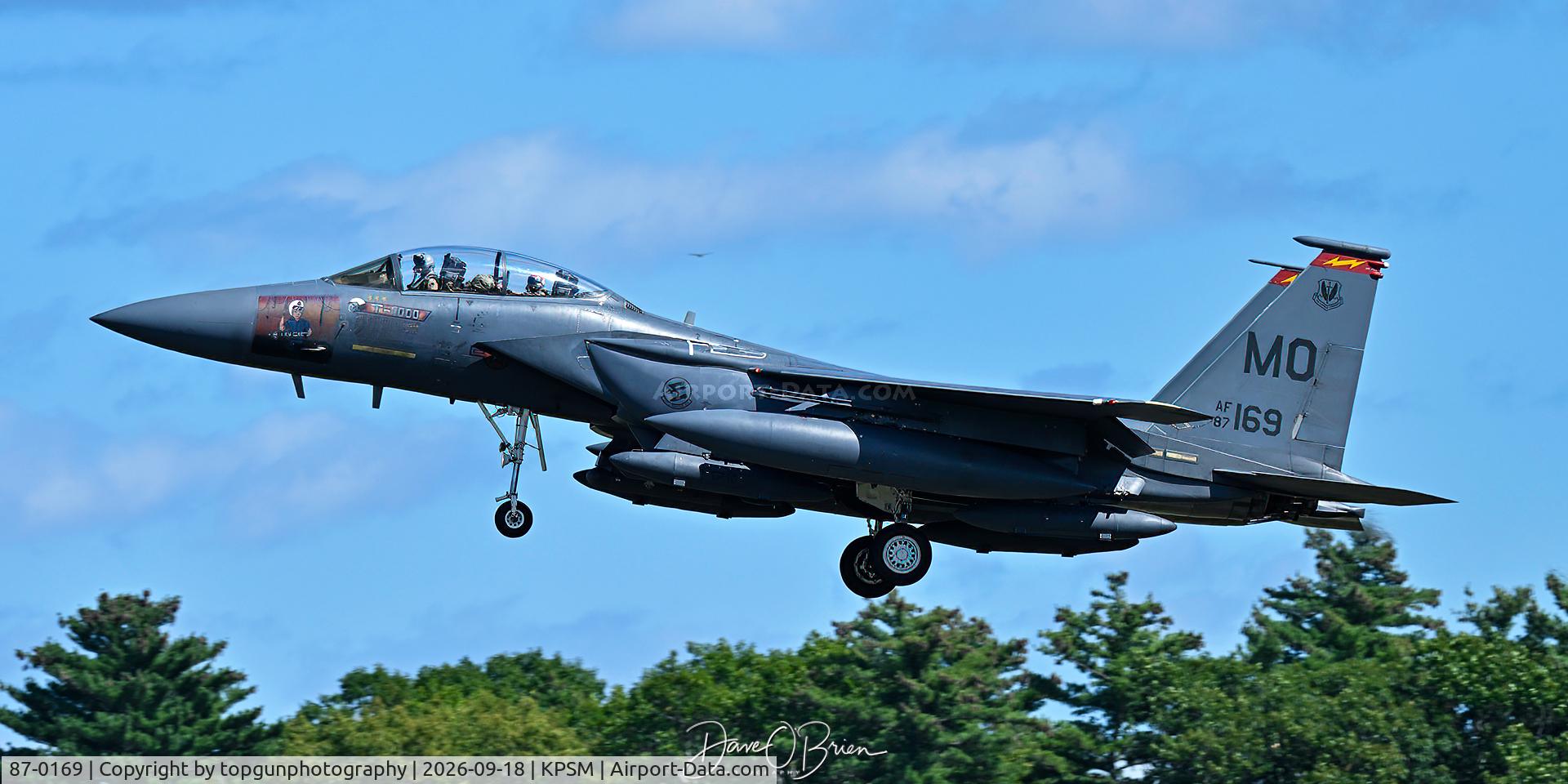 Aircraft 87-0169, 1987 McDonnell Douglas F-15E Strike Eagle, c/n 1034/E009, TREND26, at KPSM, photo by topgunphotography