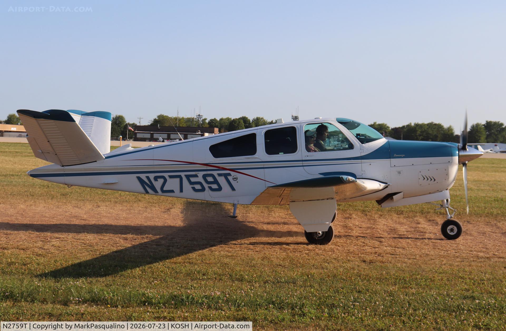 Aircraft N2759T, 1967 Beech V35 Bonanza, c/n D-8468, Beech V35, at KOSH, photo by MarkPasqualino