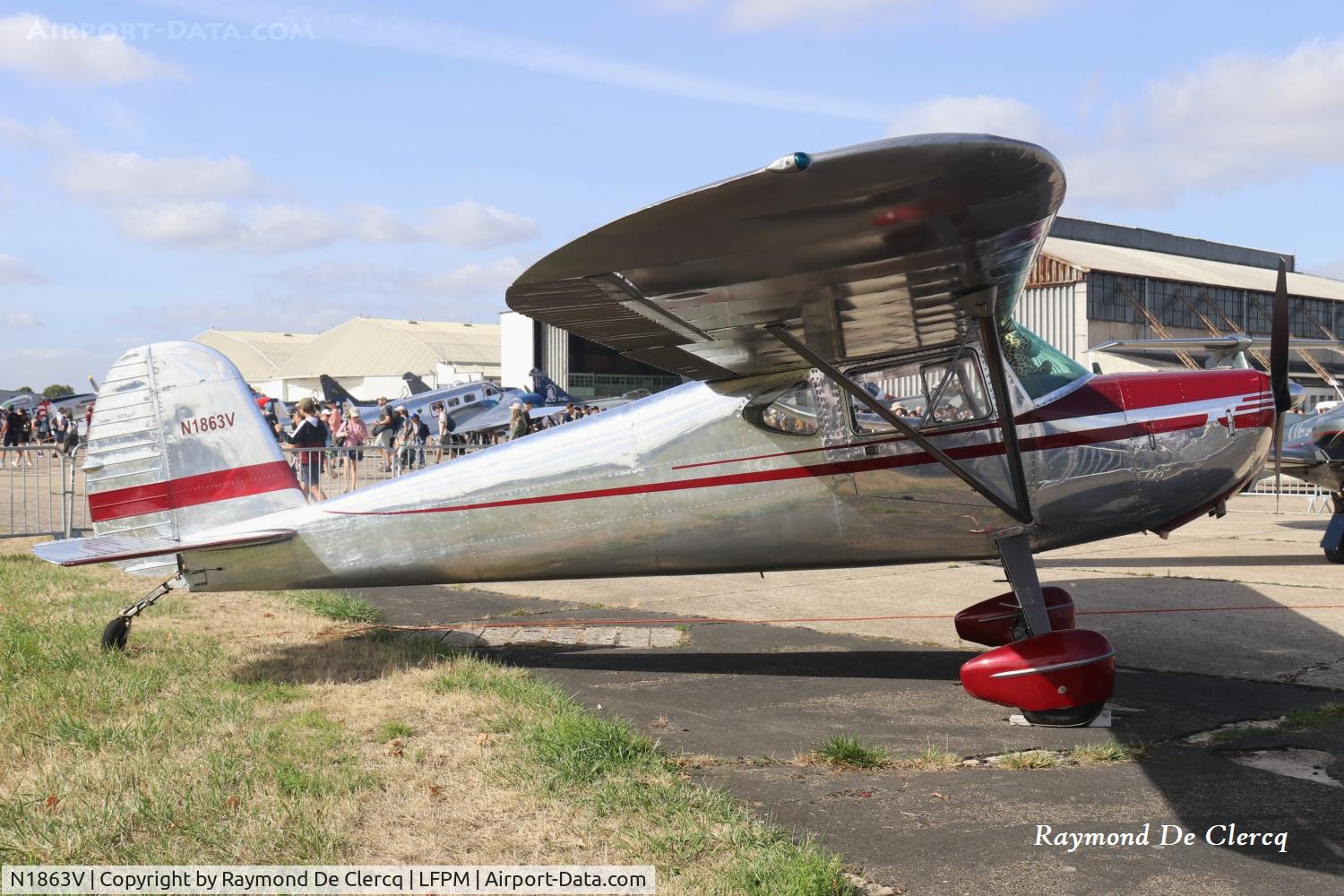 Aircraft N1863V, 1947 Cessna 140, c/n 14043, At Air Legend Melun on 05-09-2026., at LFPM, photo by Raymond De Clercq