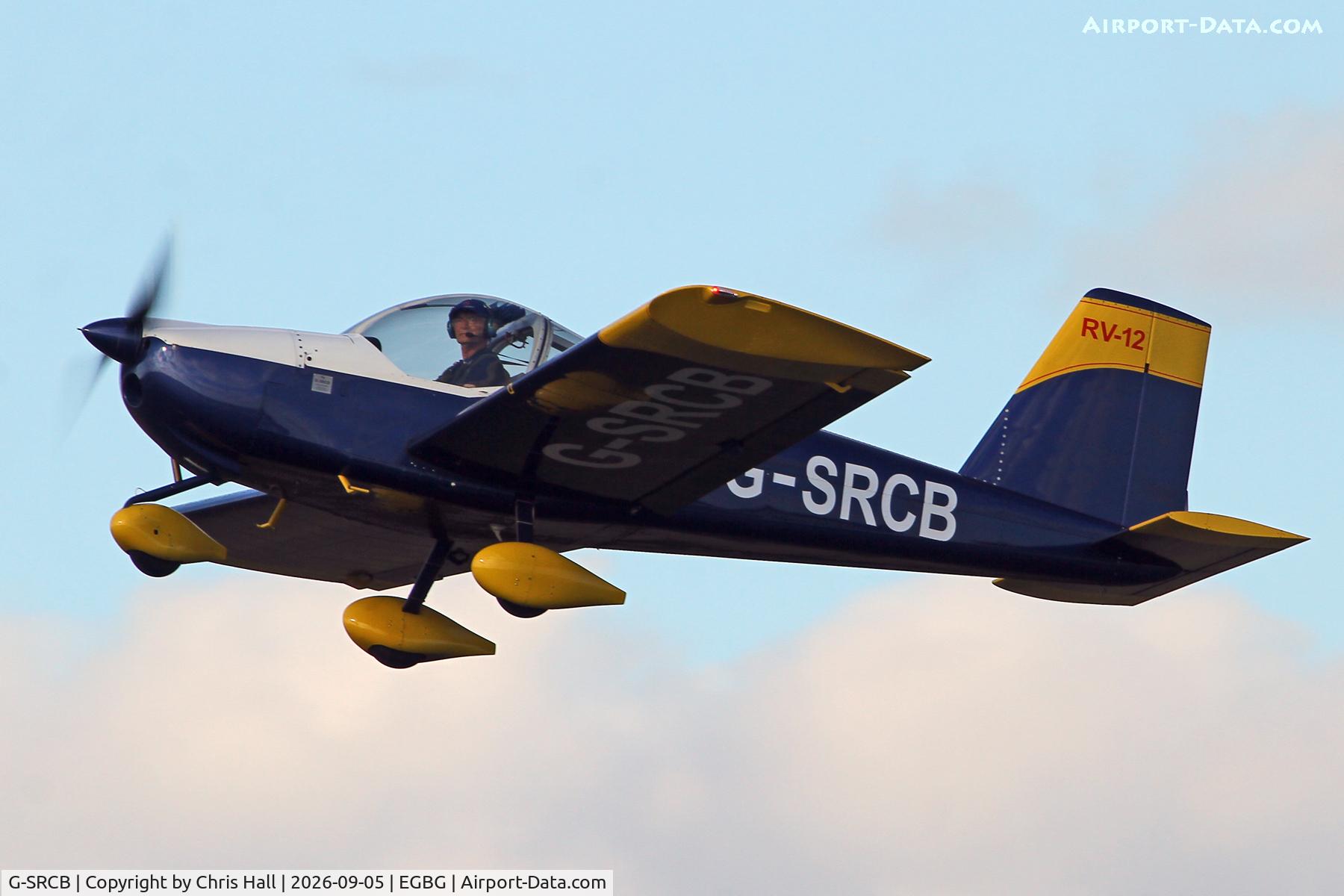 Aircraft G-SRCB, 2018 Vans RV-12, c/n LAA 363-15191, LAA 80th Anniversary Rally, at EGBG, photo by Chris Hall