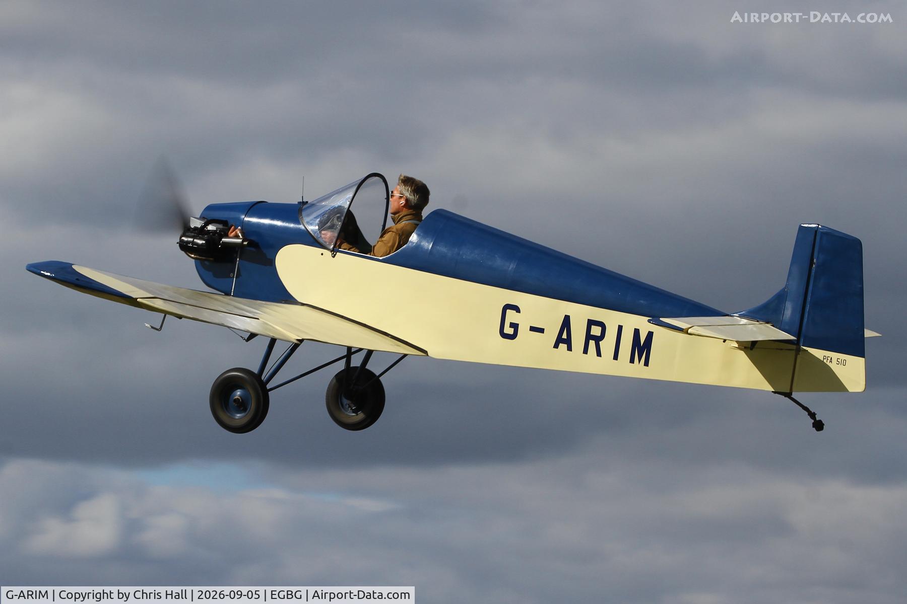 Aircraft G-ARIM, 1996 Druine D.31 Turbulent, c/n PFA 510, LAA 80th Anniversary Rally, at EGBG, photo by Chris Hall