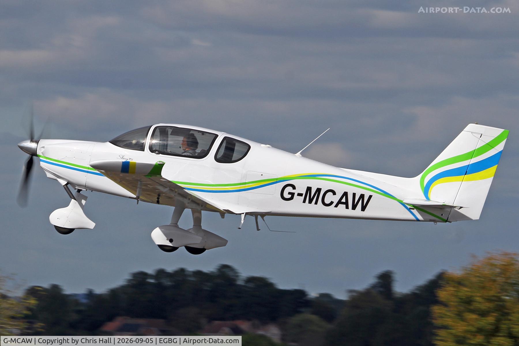 Aircraft G-MCAW, 2024 Sling Aircraft Sling 4 TSI, c/n LAA 400A-15853, LAA 80th Anniversary Rally, at EGBG, photo by Chris Hall