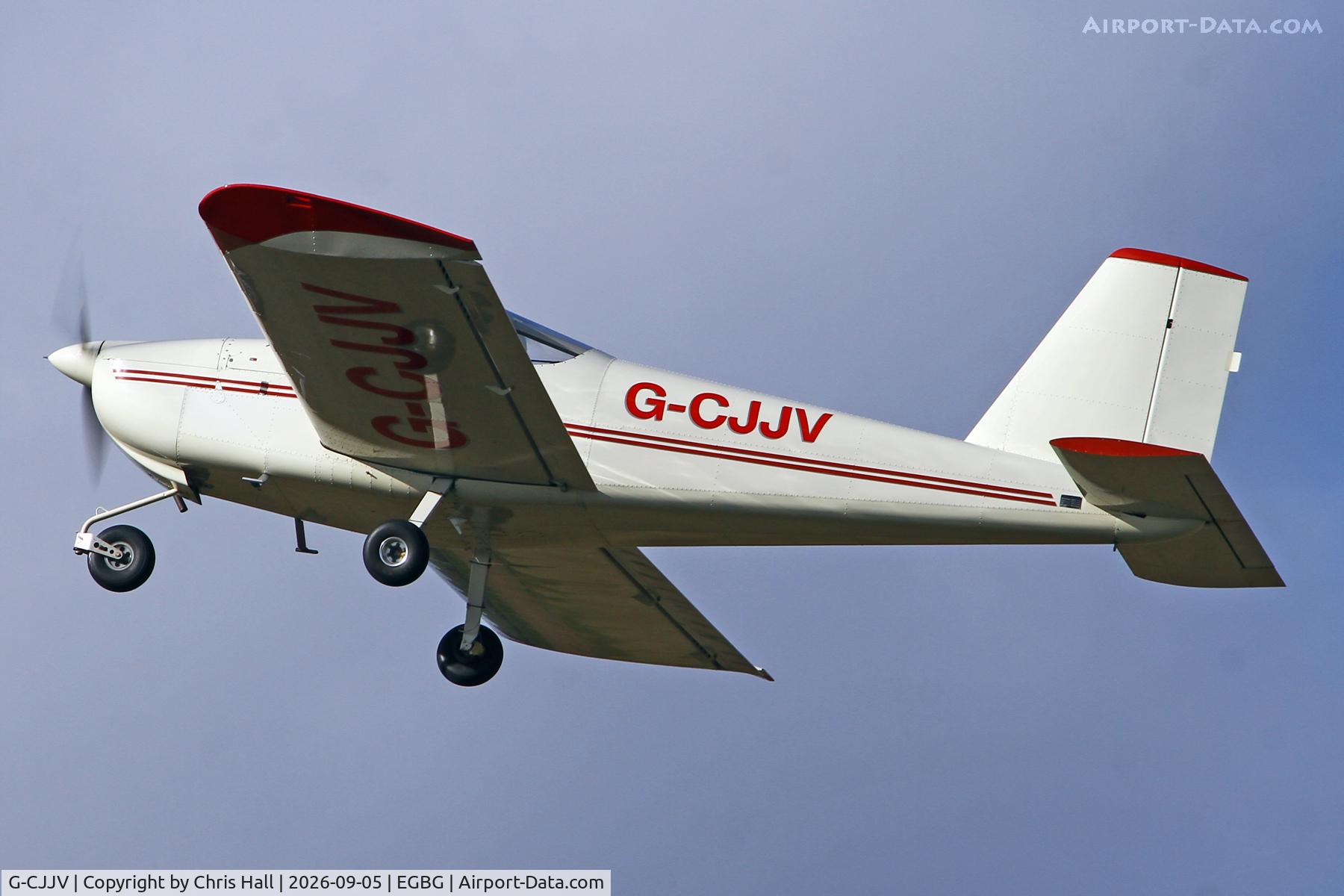 Aircraft G-CJJV, 2010 Vans RV-12, c/n 120050, LAA 80th Anniversary Rally, at EGBG, photo by Chris Hall