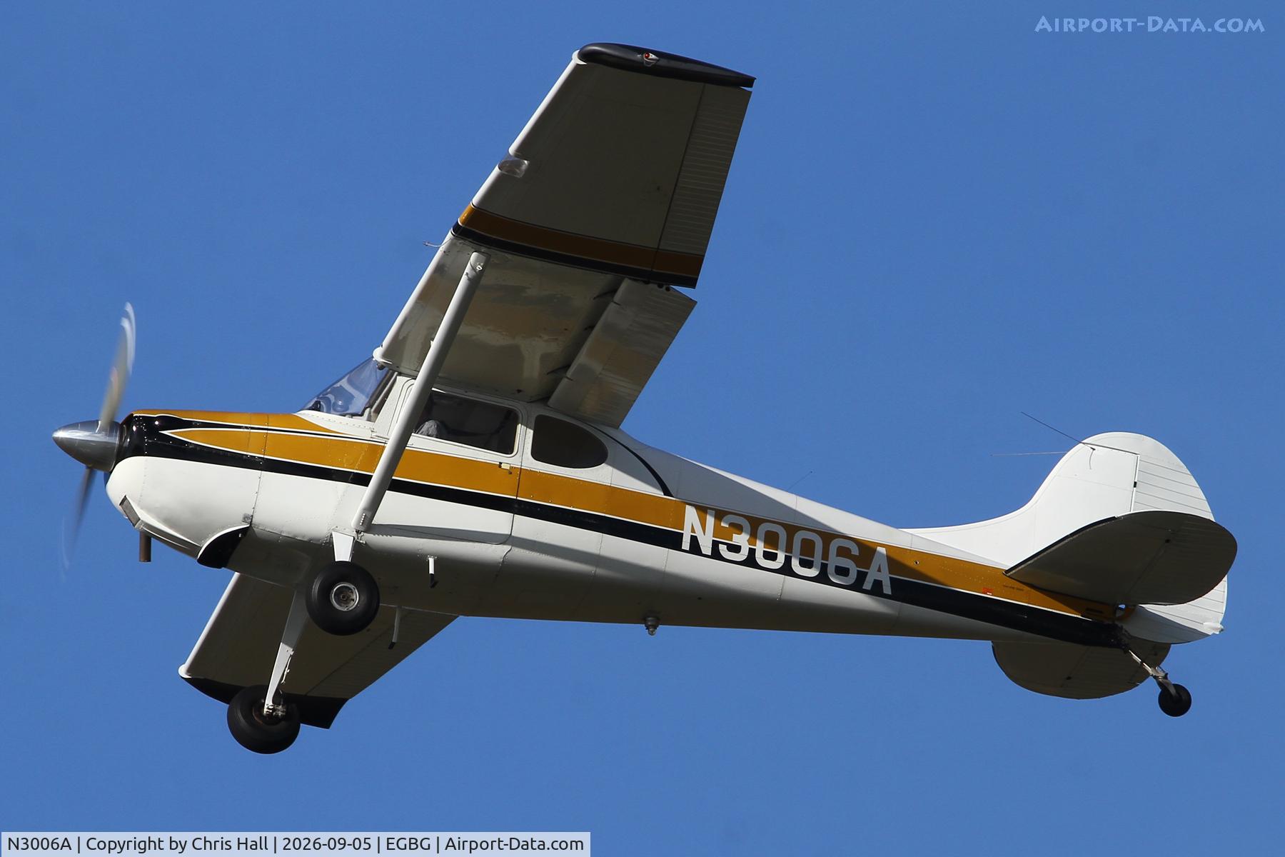 Aircraft N3006A, 1953 Cessna 170B, c/n 25650, LAA 80th Anniversary Rally, at EGBG, photo by Chris Hall