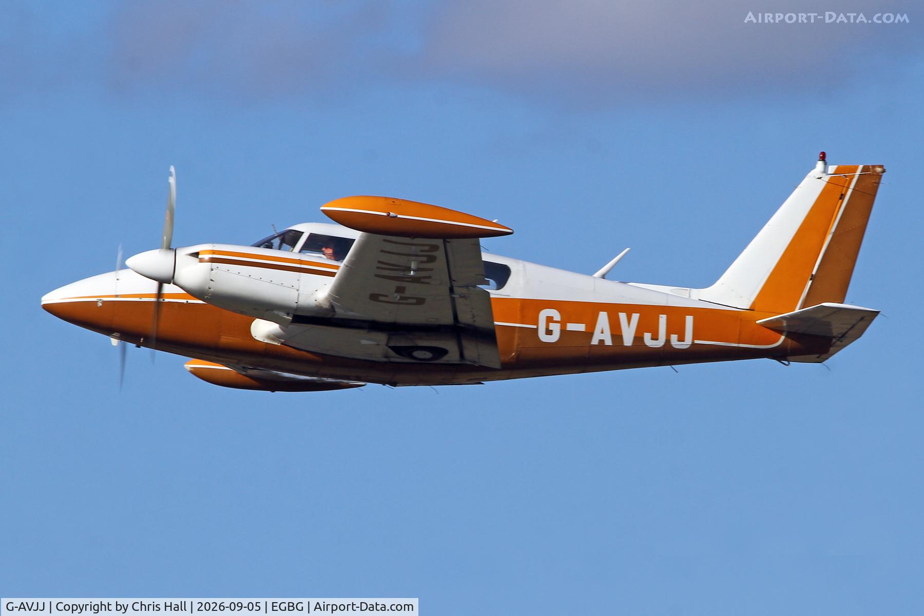 Aircraft G-AVJJ, 1967 Piper PA-30-160 B Twin Comanche, c/n 30-1420, LAA 80th Anniversary Rally, at EGBG, photo by Chris Hall