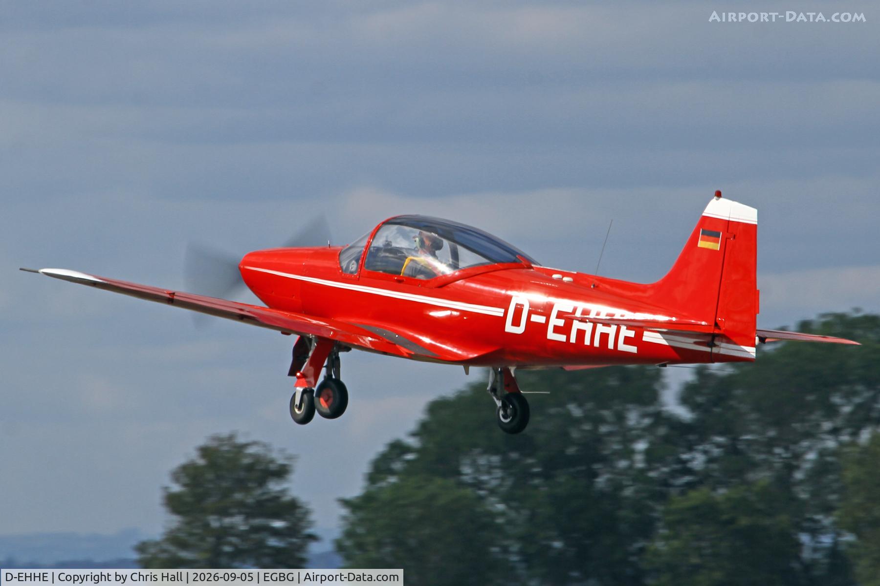 Aircraft D-EHHE, 1961 Aeromere F-8L Falco III, c/n 227, LAA 80th Anniversary Rally, at EGBG, photo by Chris Hall
