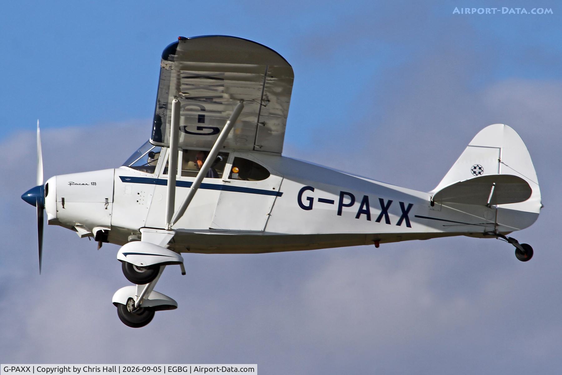 Aircraft G-PAXX, 1954 Piper PA-20-135 Pacer Pacer, c/n 20-1107, LAA 80th Anniversary Rally, at EGBG, photo by Chris Hall