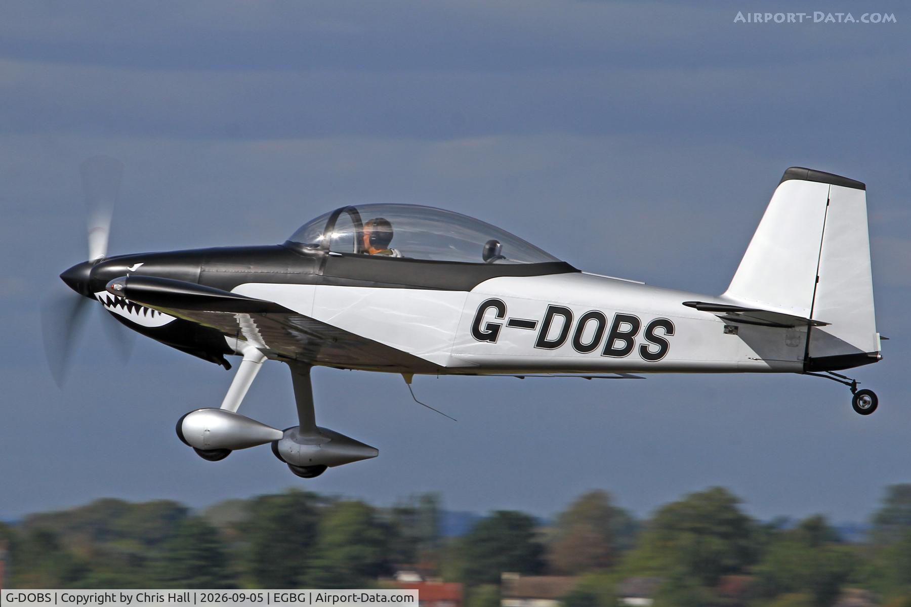 Aircraft G-DOBS, 2016 Vans RV-8, c/n PFA 303-14739, LAA 80th Anniversary Rally, at EGBG, photo by Chris Hall