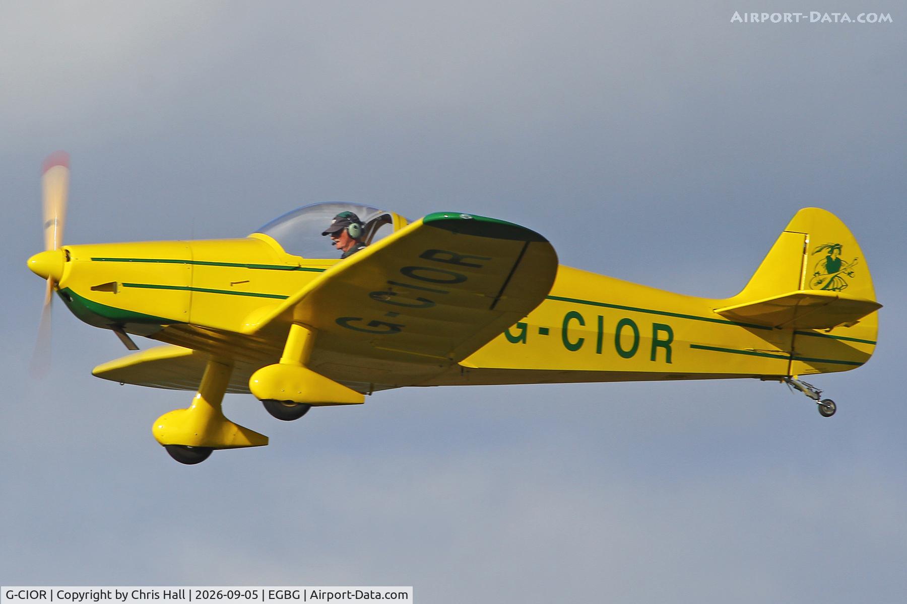Aircraft G-CIOR, 2015 Nicollier HN-700 Menestrel II Menestrel II, c/n LAA 217-15169, LAA 80th Anniversary Rally, at EGBG, photo by Chris Hall
